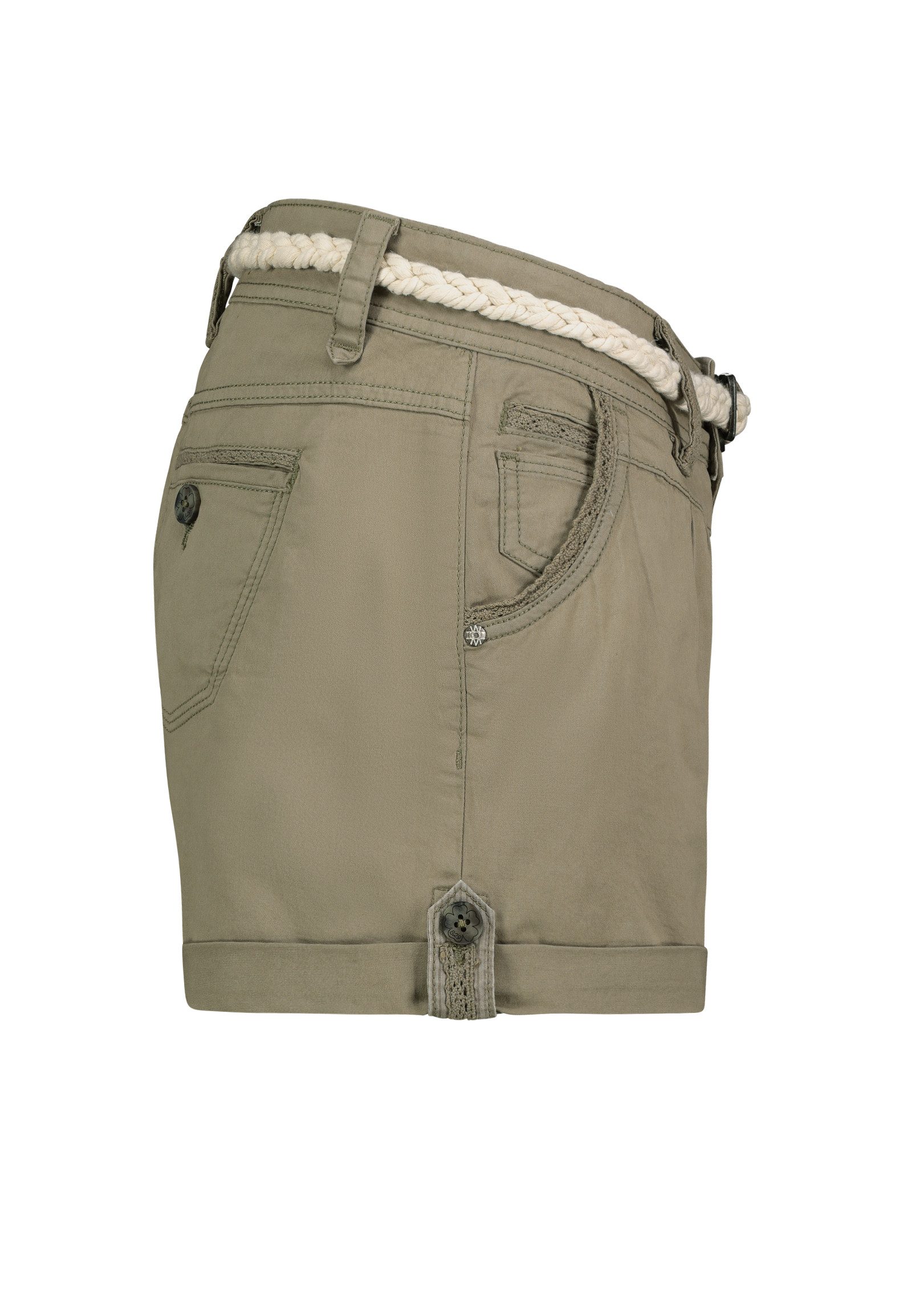 Eight2Nine Bermudas Short Bermuda kurze Hose Sommer Chino Shorts stoff Hotpants mit Gürtel – Bild 4 von 5
