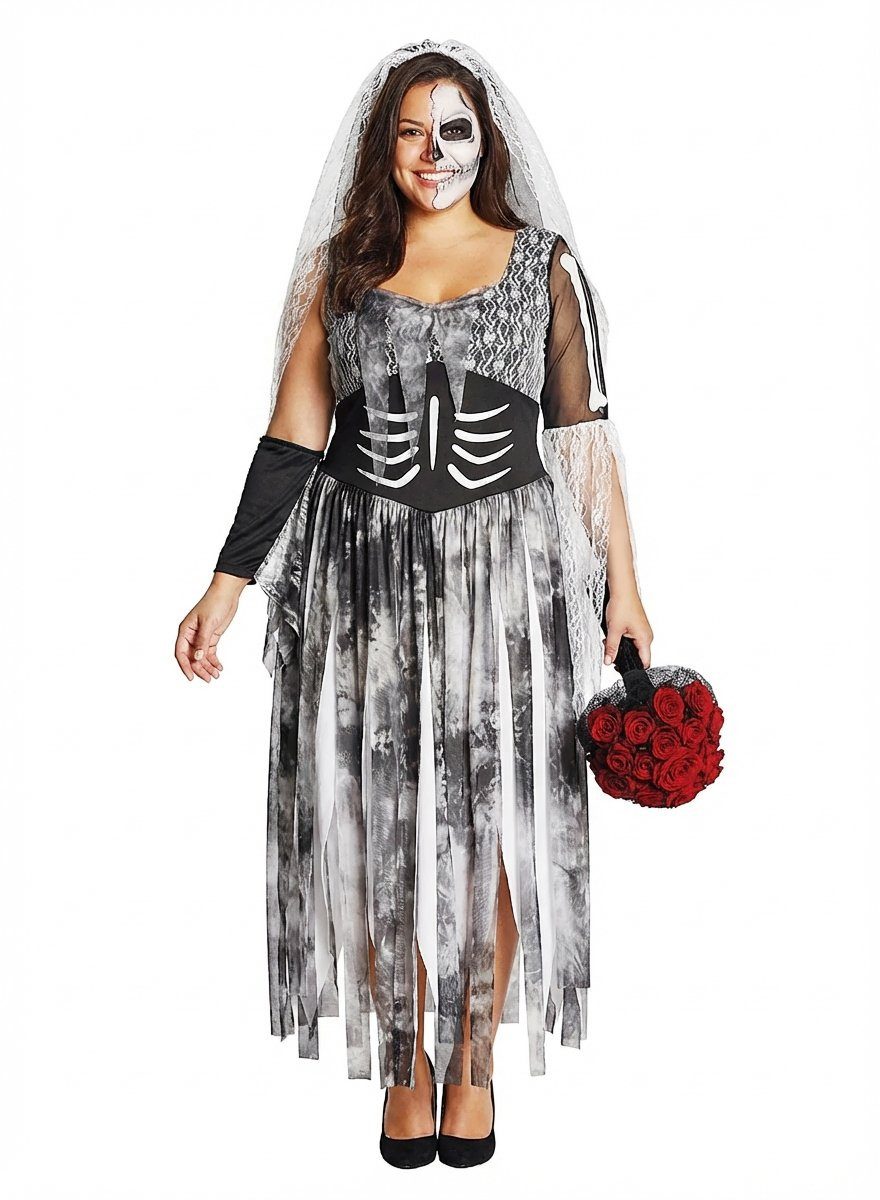 Rubie´s Zombie-Kostüm Zombiebraut - Skelett Halloween Kostüm Damen