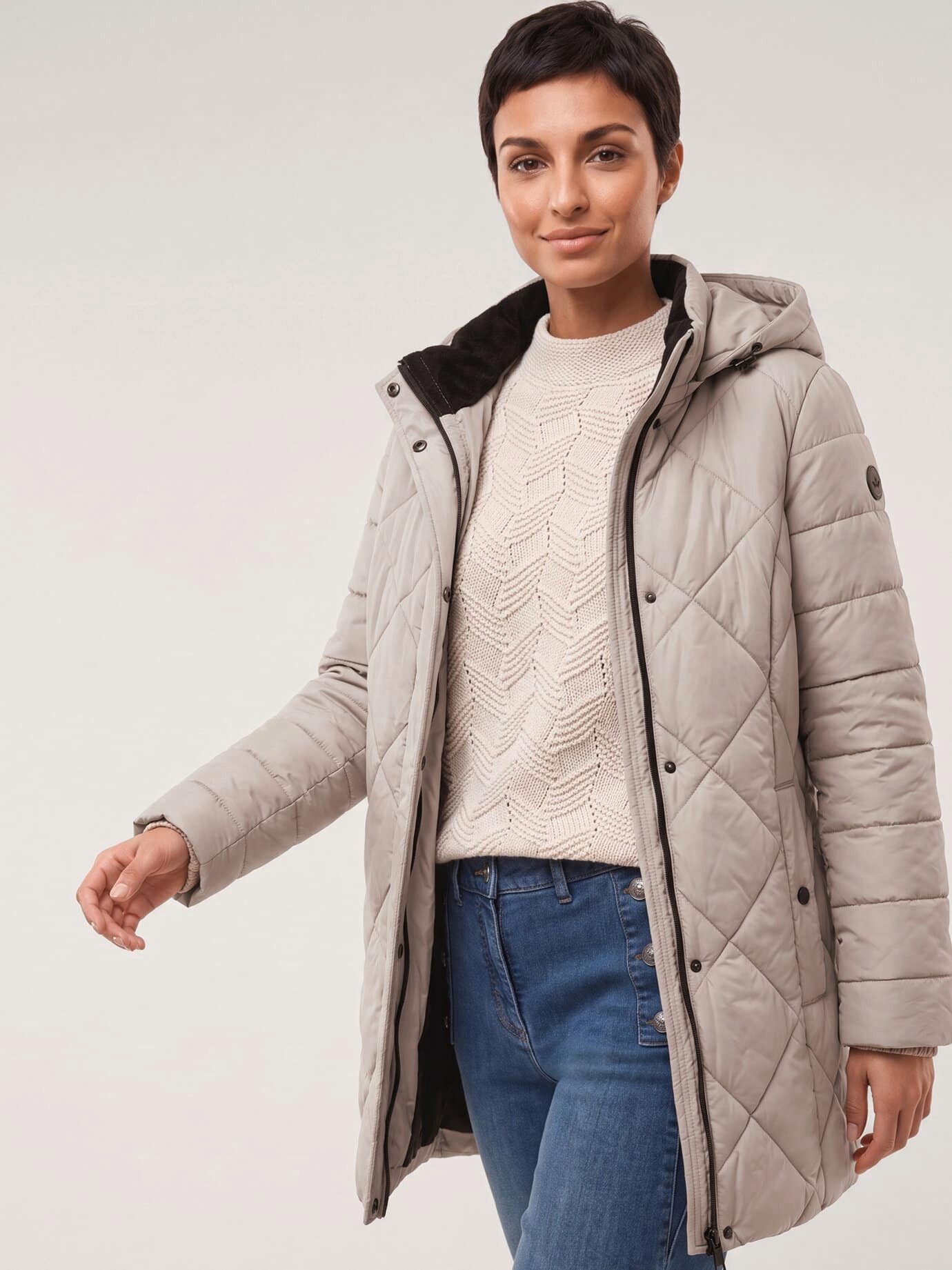 Walbusch Funktionsjacke Damen Wasserdichte Thermo Jacke Stehkragen, modern, atmungsaktiv, wärmend