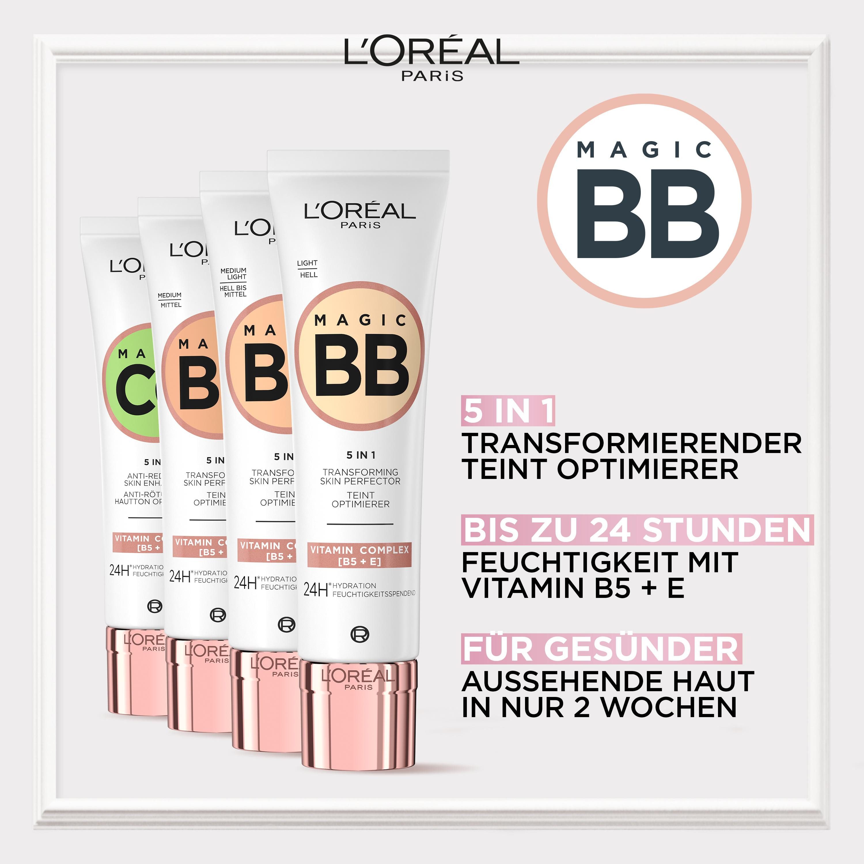 L'ORÉAL PARIS BB-Creme CC C'EST MAGIC, Anti-Rötungen, kaschiert Unebenheiten, feuchtigkeitsspendend, pflegend