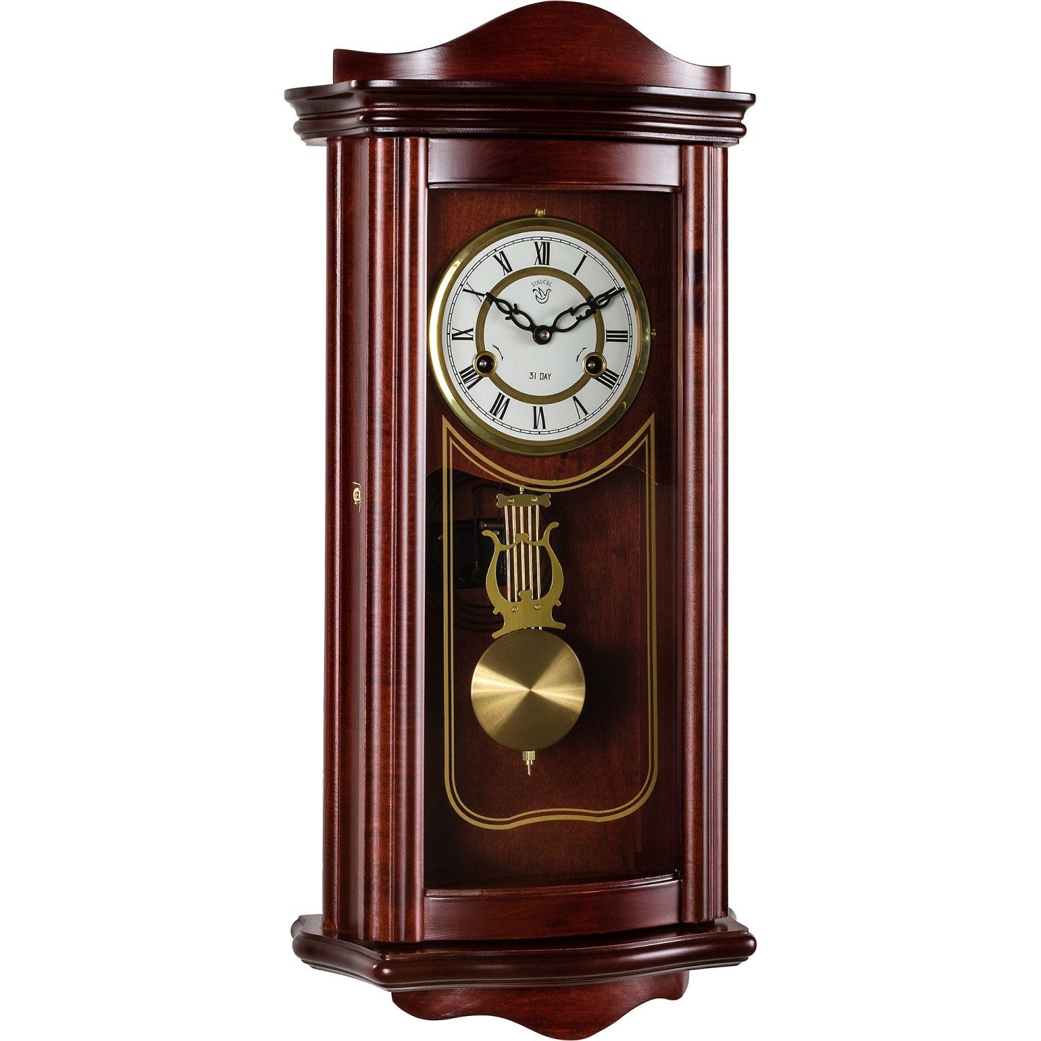 Uhr MAXSTORE 63 Regulator 14 Pendeluhr (Prometheus, Vintage Pendelwanduhr x Mechanische Mahagoni, 30 x Retro cm)