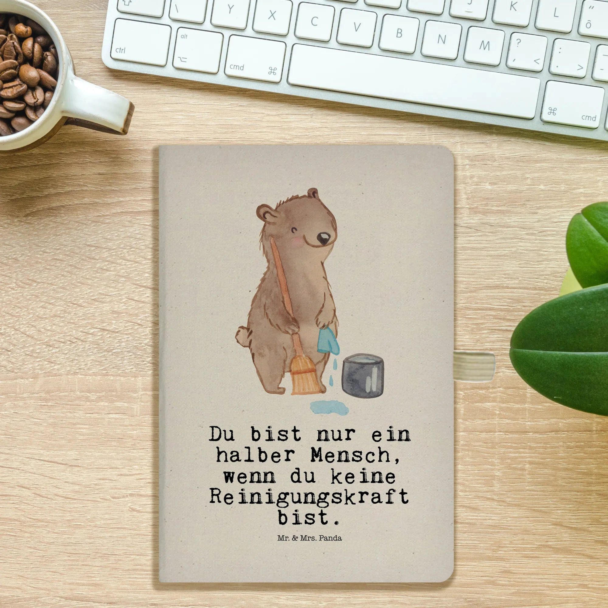 Thumbnail - Mr. & Mrs. Panda Notizbuch Reinigungskraft Herz - Transparent - Geschenk, A5 Notizbuch Geschenk, Mr. & Mrs. Panda, Kreat...