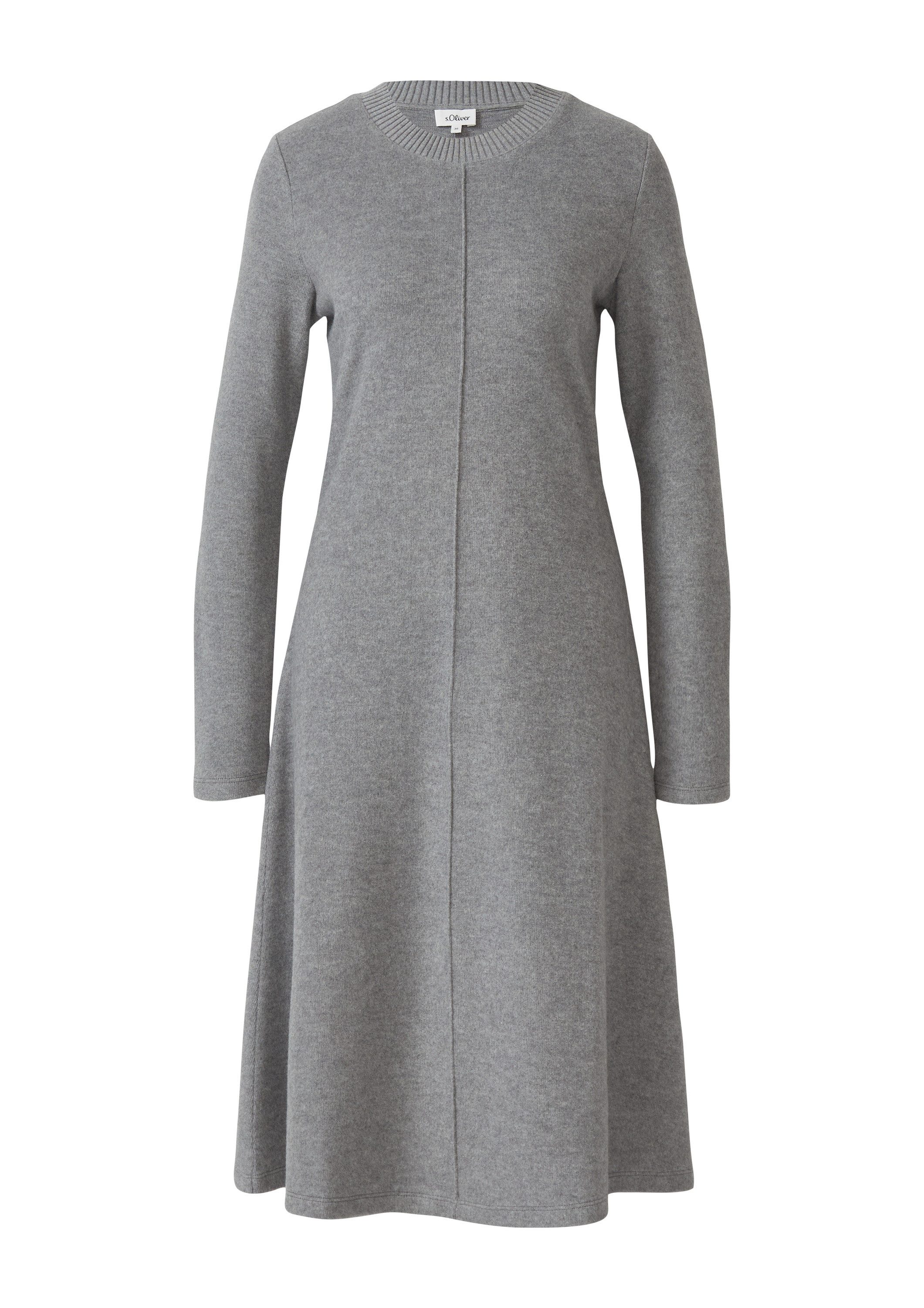 s.Oliver Midikleid Kleid Strukturiertes Midikleid aus weichem Sweat im Slim günstig online kaufen