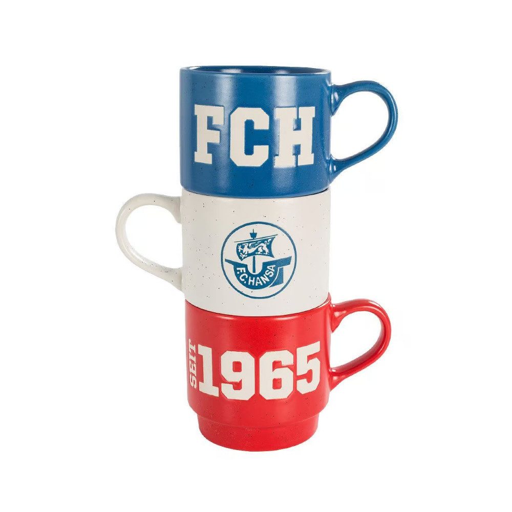 FC Hansa Rostock Becher Hansa Rostock Stapeltassen 3er-Set, Keramik