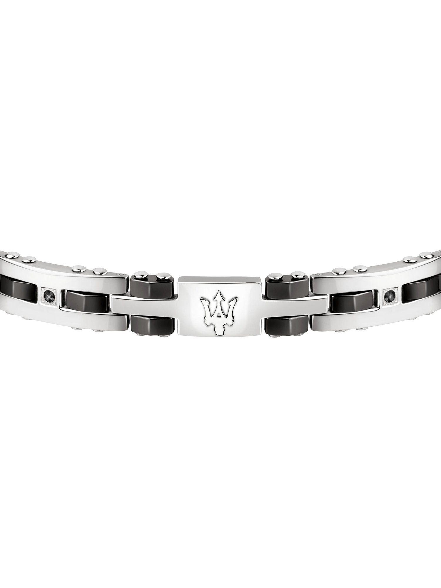 Maserati Herren-Armband Edelstahl, Keramik MASERATI schwarz Edelstahlarmband