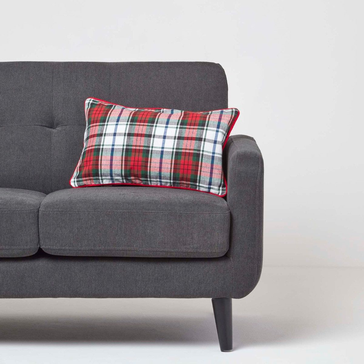 Homescapes Kissenhülle Roter Schottenmuster-Kissenbezug MacDuff, 30 günstig online kaufen