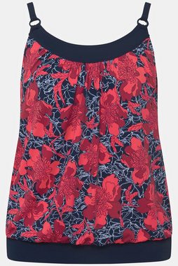 Ulla Popken Soft-BH Tankini-Top Blumen Softcups Gummisaum