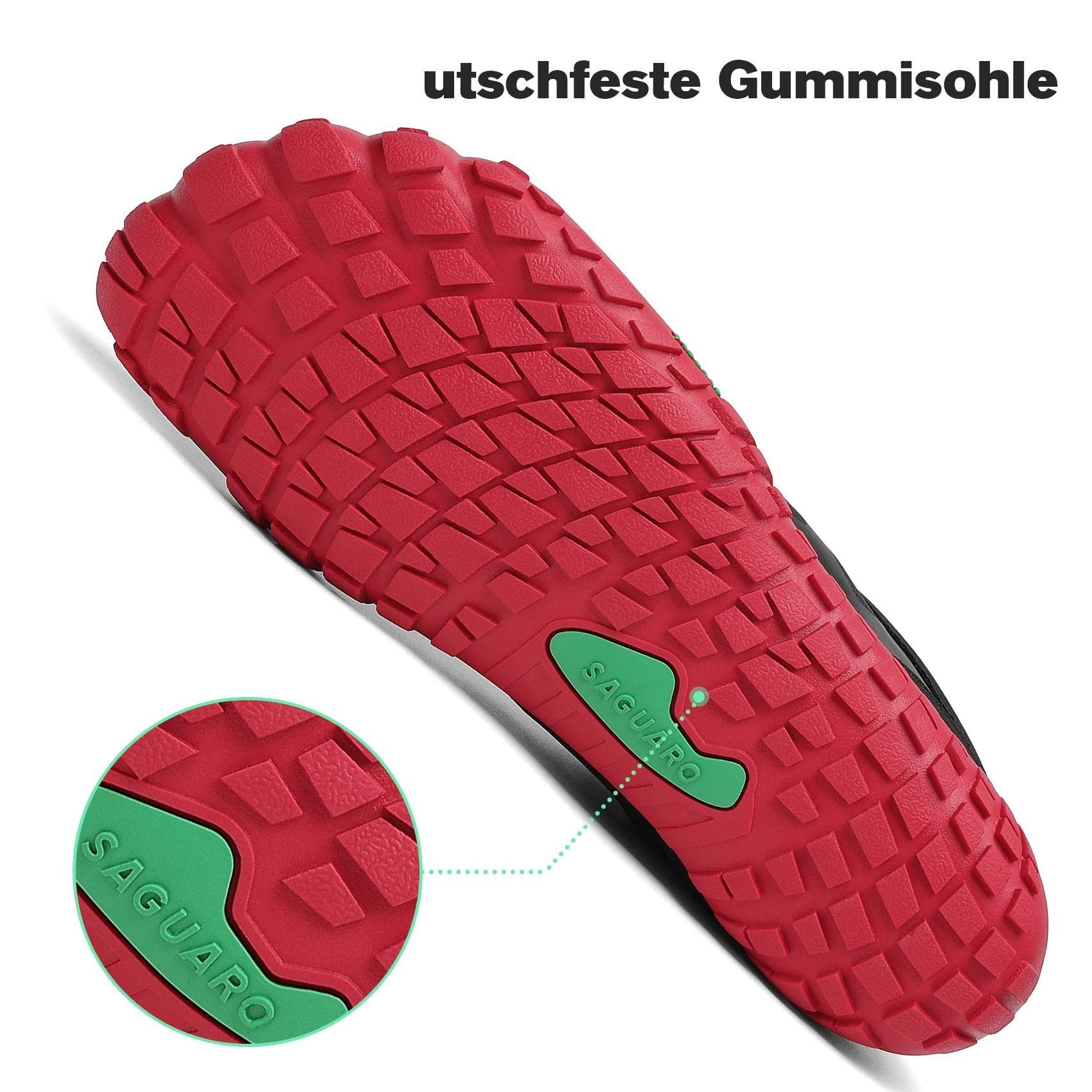 SAGUARO Sport Sommer Barfußschuh (5mm Sohlenstärke, Nullabsatz, bequem, leicht, atmungsaktiv, rutschfest) Minimalschuhe Laufschuhe Sport-Schuhe Jogging Sneaker Trail-Running
