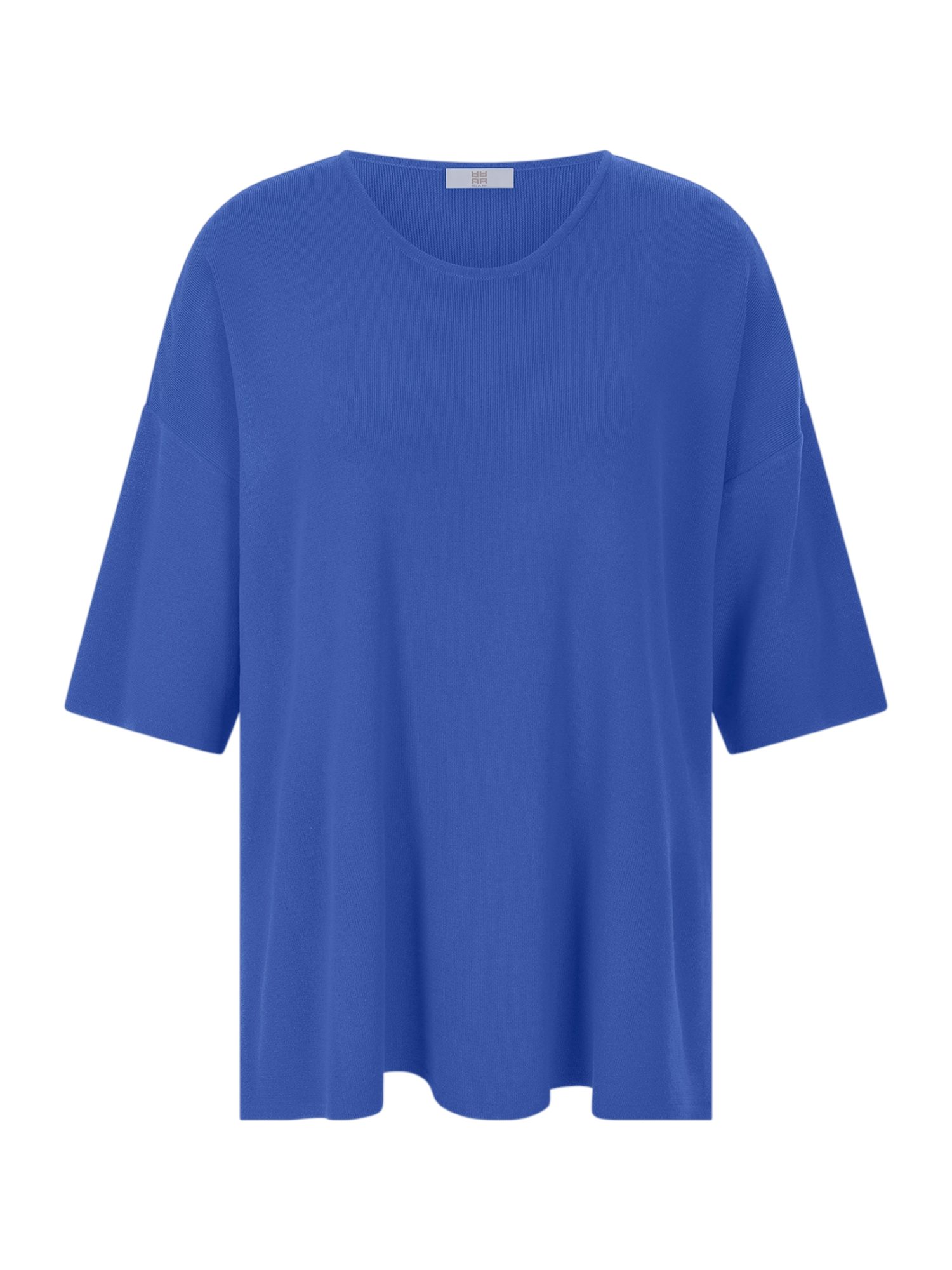 Riani Langarmshirt blau,Casual,Viskose,Unifarben,Rundhals,1/2 Arm,Gerade