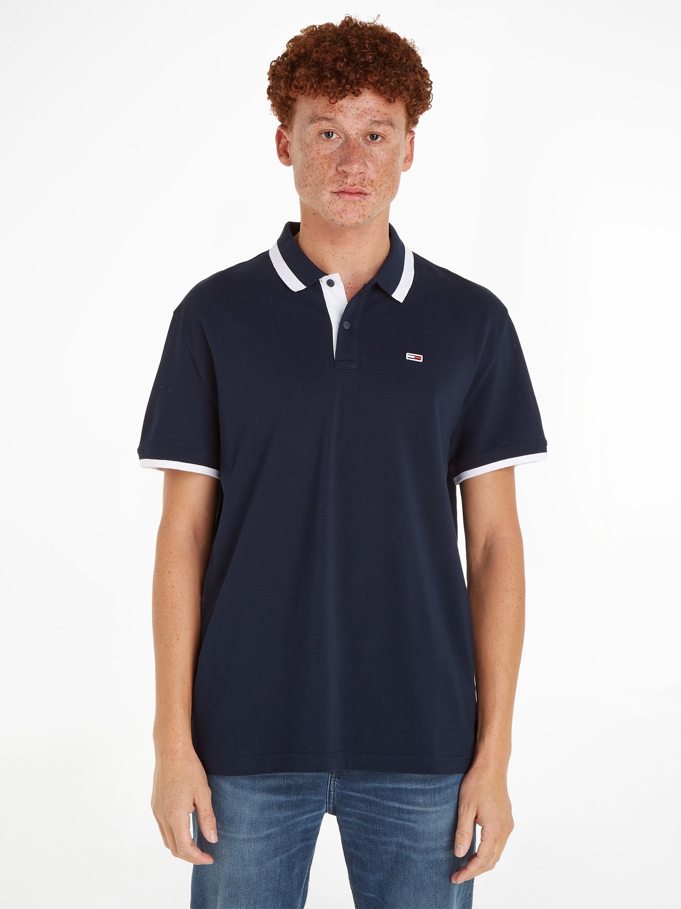 SOLID TJM Jeans Poloshirt TIPPED Polokragen mit POLO REG Tommy