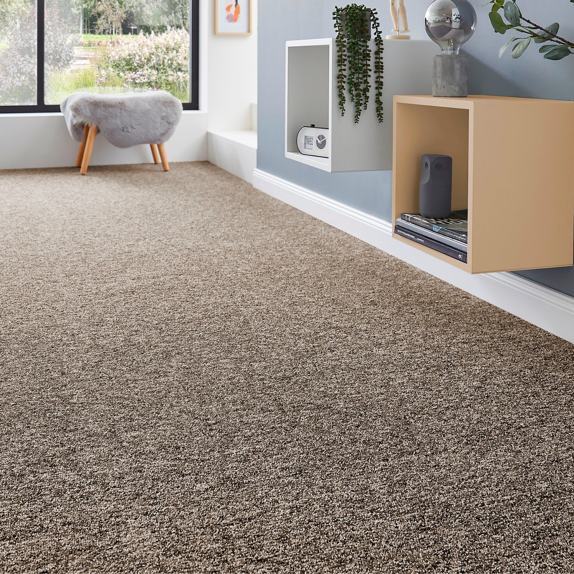 Andiamo Teppichboden Matz, Schlinge, Made in Belgium, rechteckig, Höhe: 6 mm, meliert, Breite 400 cm oder 500 cm, strapazierfähig & pflegeleicht
