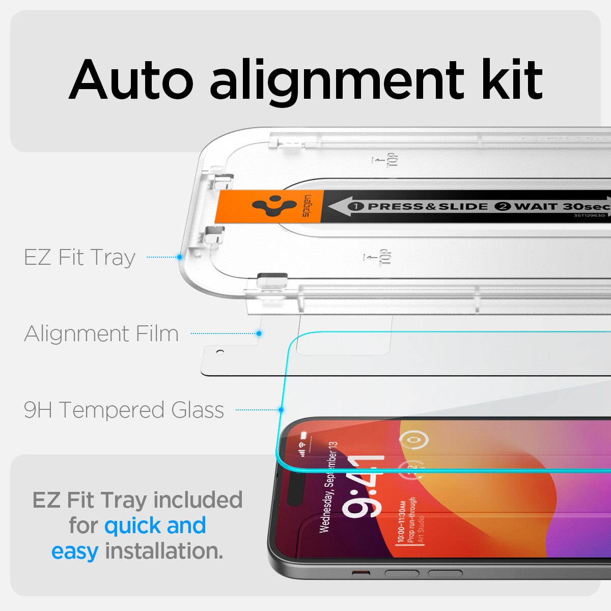 Spigen Displayschutzfolie 2x Displayschutz für iPhone 15 / 16 Schutzglas Panzerfolie Echt Glas, 2 Stück, Tempered Glass, Anti-Fingerabdruck, Case Friendly, Hartglas