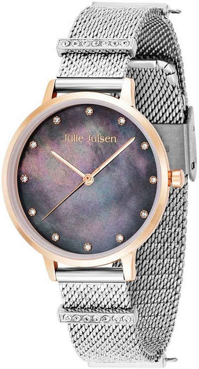 Julie Julsen Quarzuhr Charming Dark Pearl Bicolor, JJW1231RGSME-34-2, Perlmutt, Charminguhr, Zirkonia