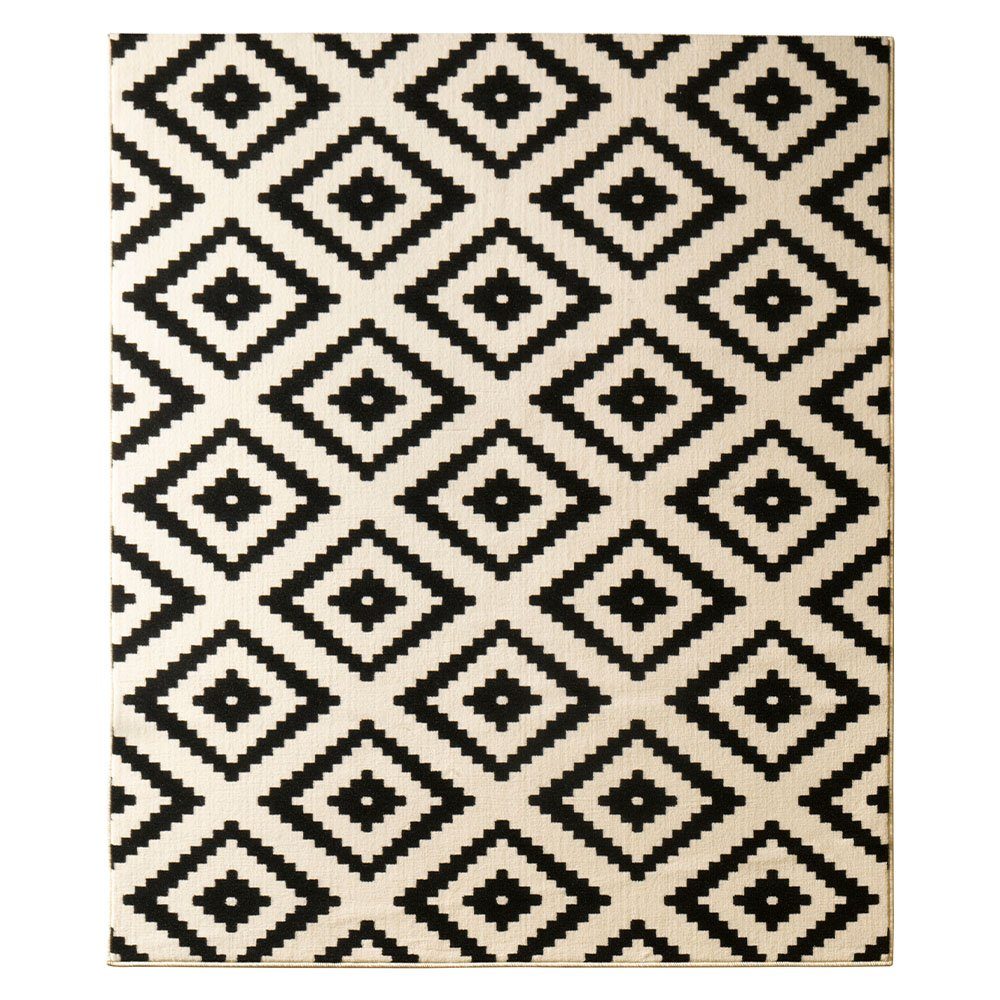 HANSE Home Teppich Teppich Raute Schwarz Creme, rechteckig, Höhe: 9 mm günstig online kaufen