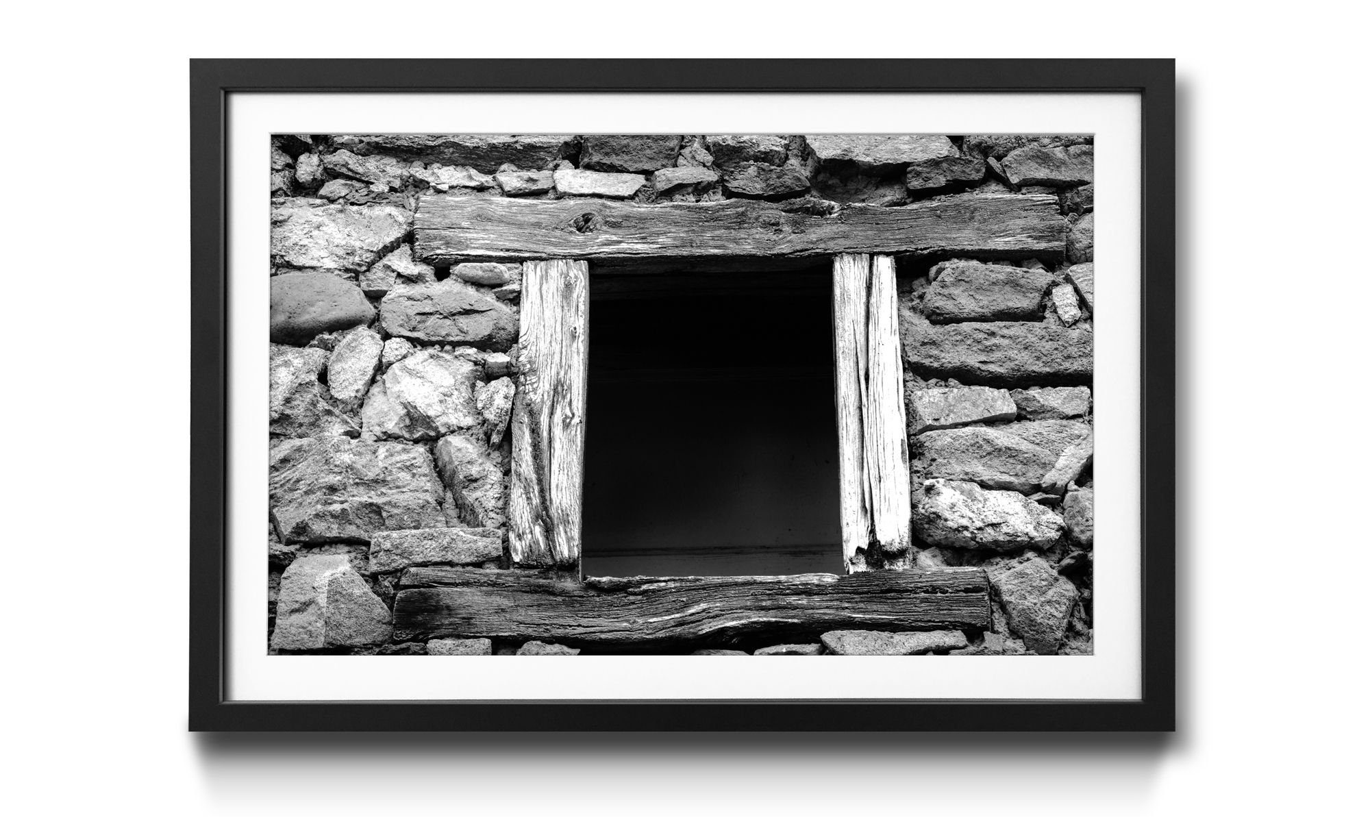 WandbilderXXL Kunstdruck Window with Old Wooden, Lost Places, Wandbild, in 4 Größen erhältlich | Kunstdrucke