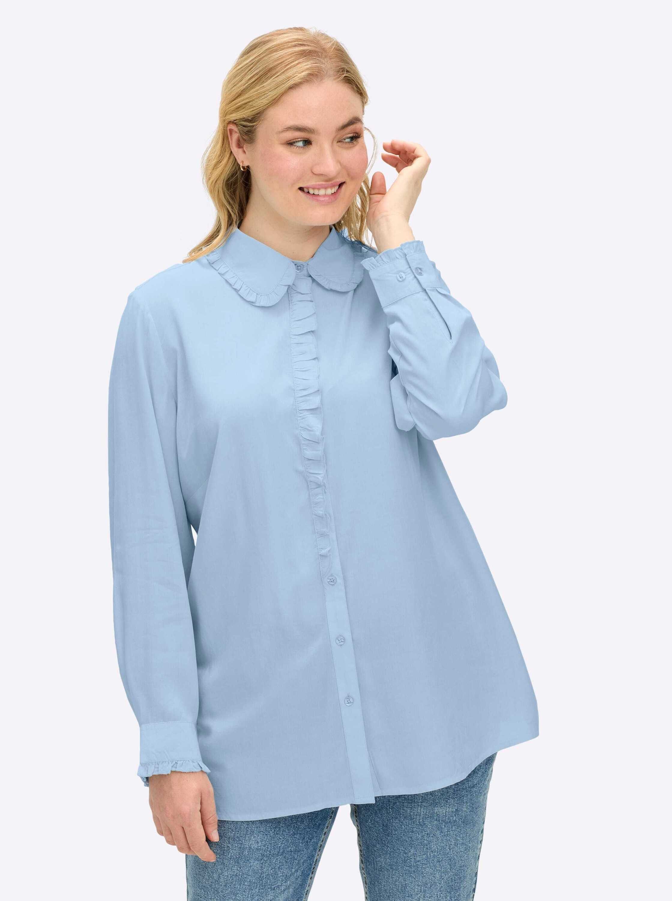 Klassische Bluse Bluse Langarm