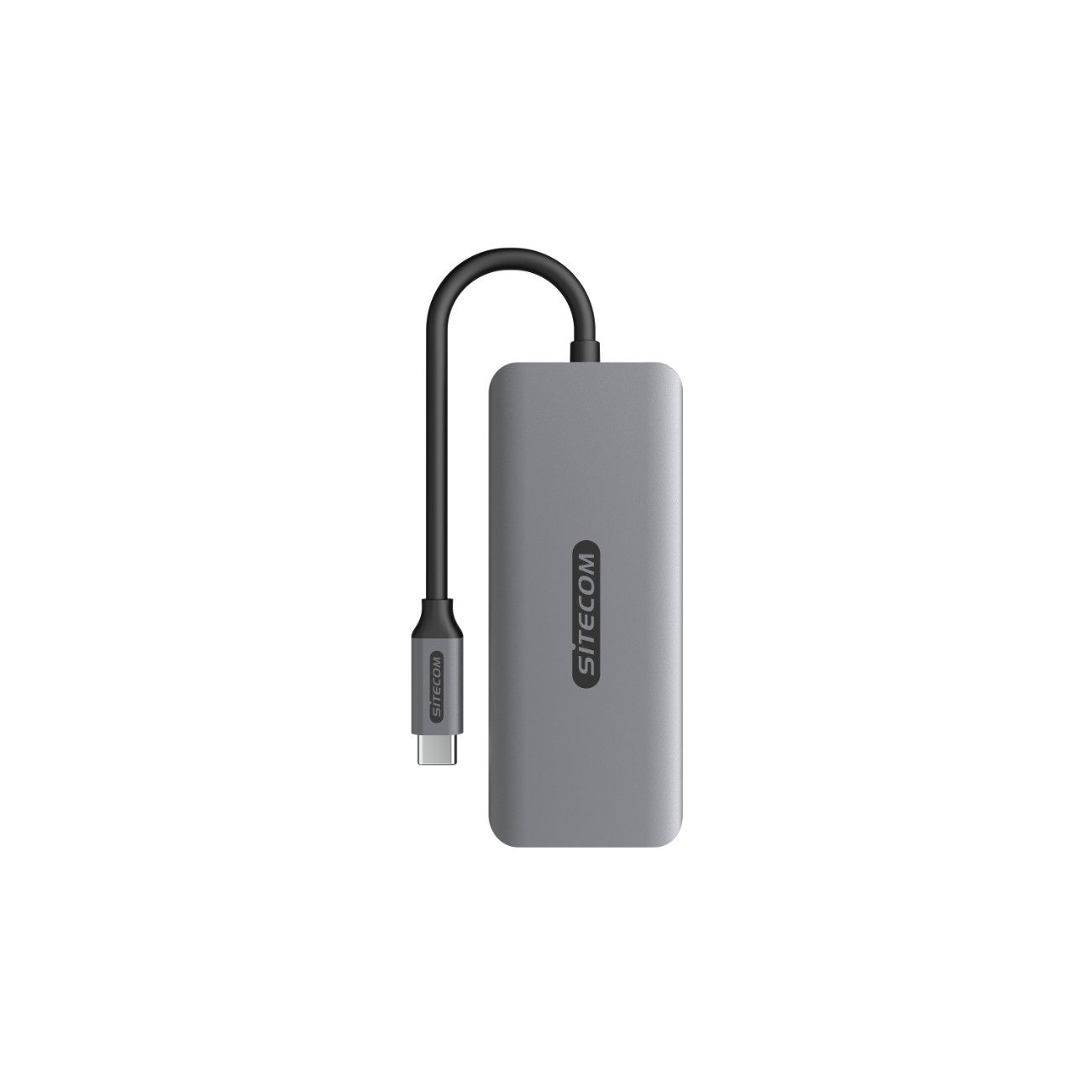 Sitecom CN-5503 USB-Adapter USB-C zu HDMI, Ethernet (RJ45), USB-A, SD, MicroSD, 15 cm, 6-in-1 Multiport-Adapter mit HDMI, LAN, 2x USB-A, SD, MicroSD
