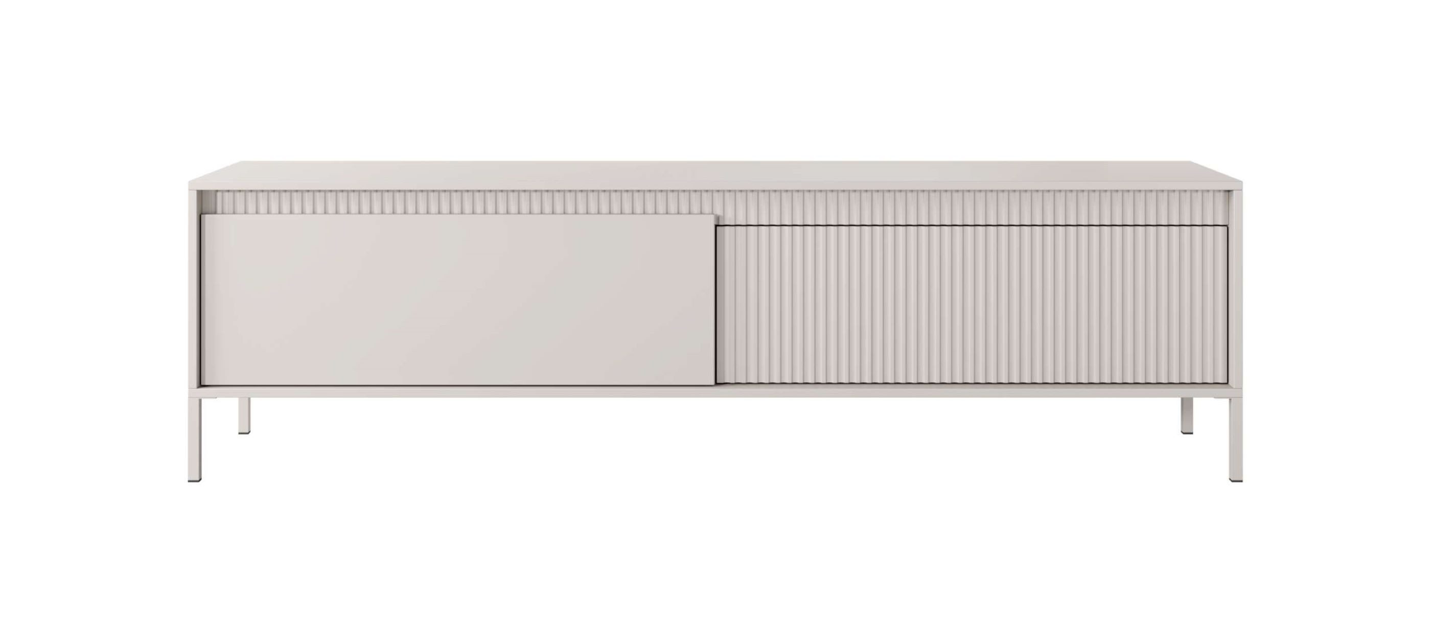 99rooms Lowboard Steinach (TV-Kommode, TV-Schrank), Modern Design, mit viel Stauraum, Grifflos - PUSH-CLICK System