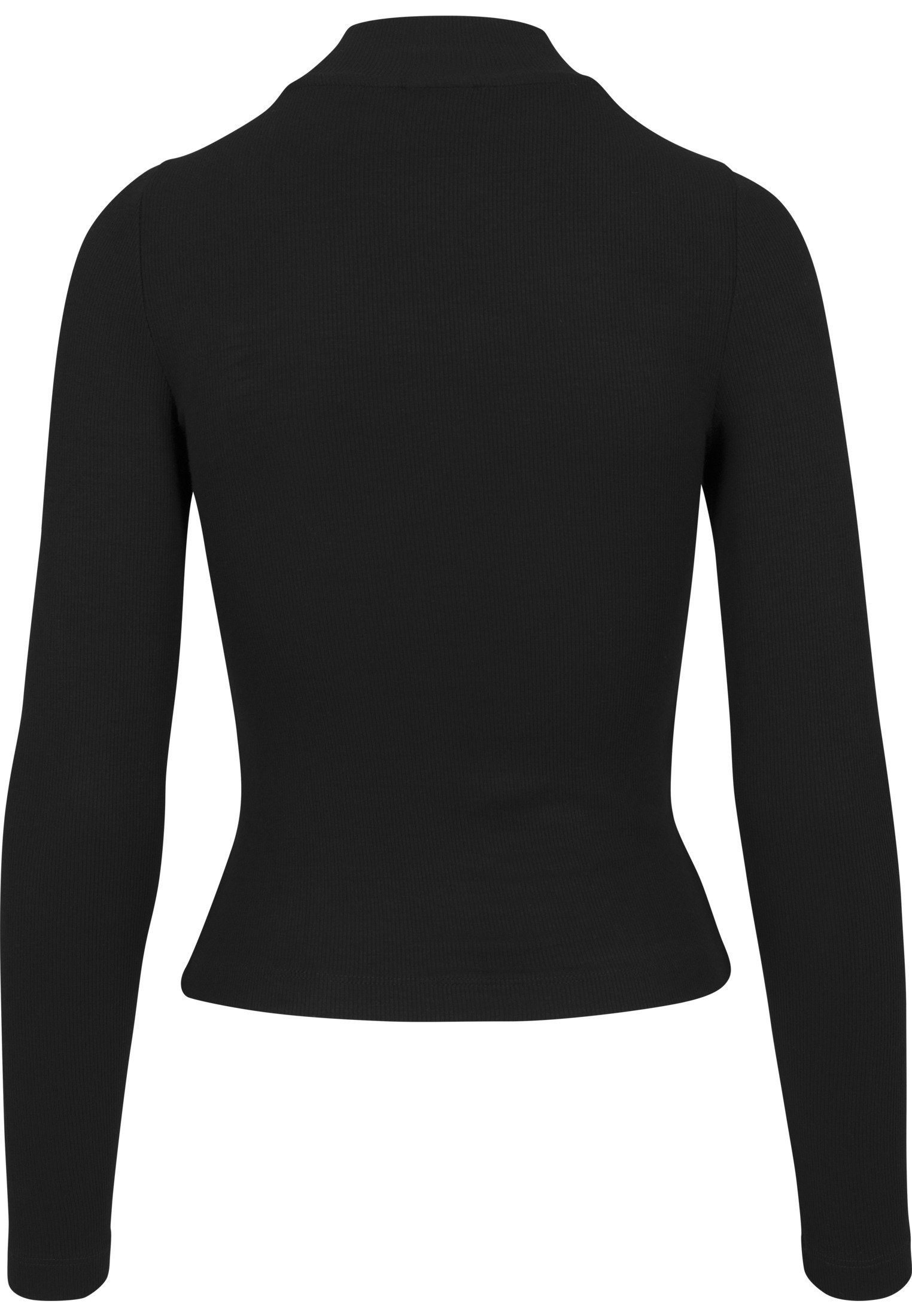 Turtleneck Turtleneck CLASSICS (1-tlg) Longsleeve black Damen T-Shirt URBAN TB1708 Ladies