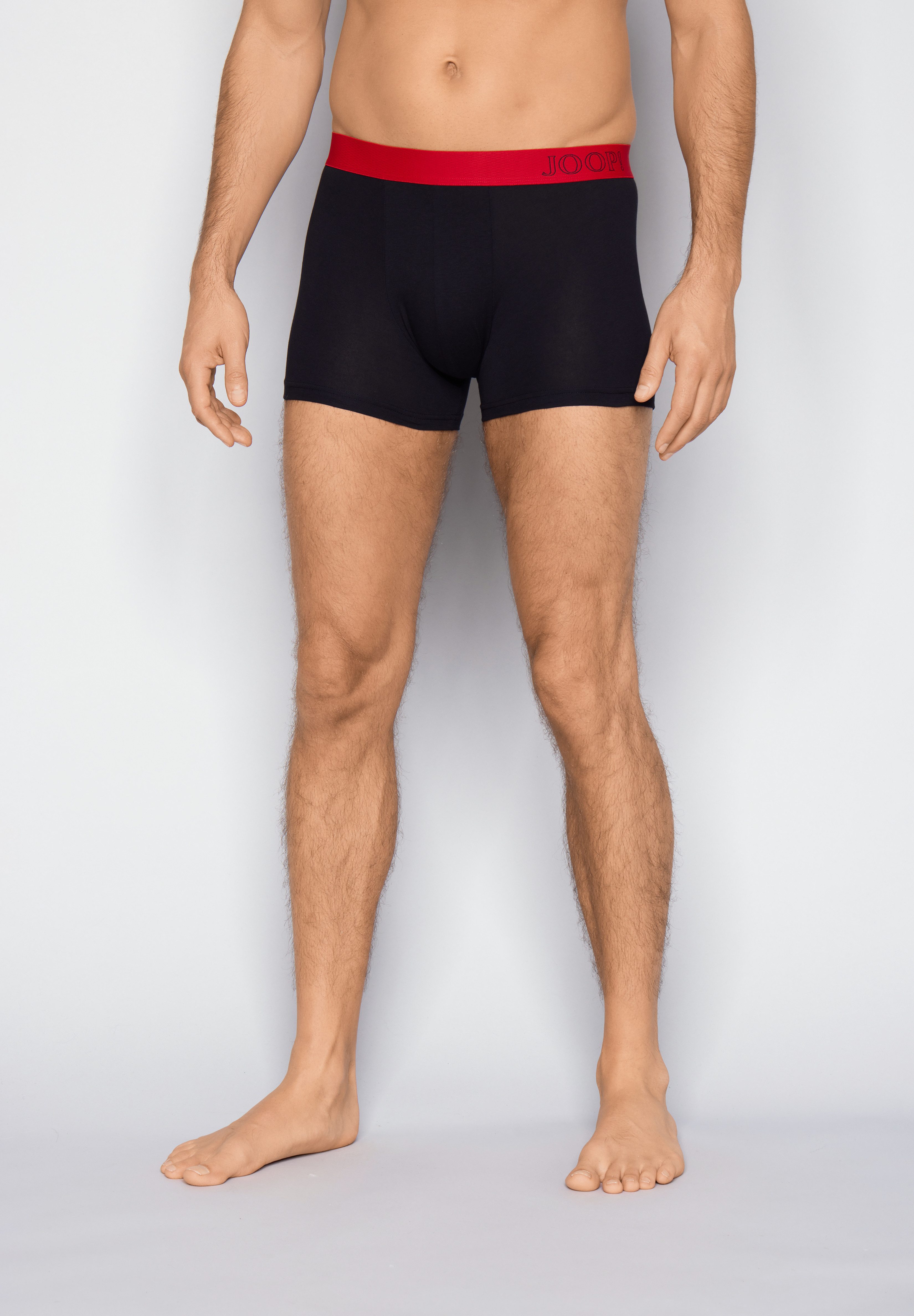 JOOP! Boxershorts Everyday (3er Pack) ohne Eingriffe, Cornflower-Design, elastischer Logobund