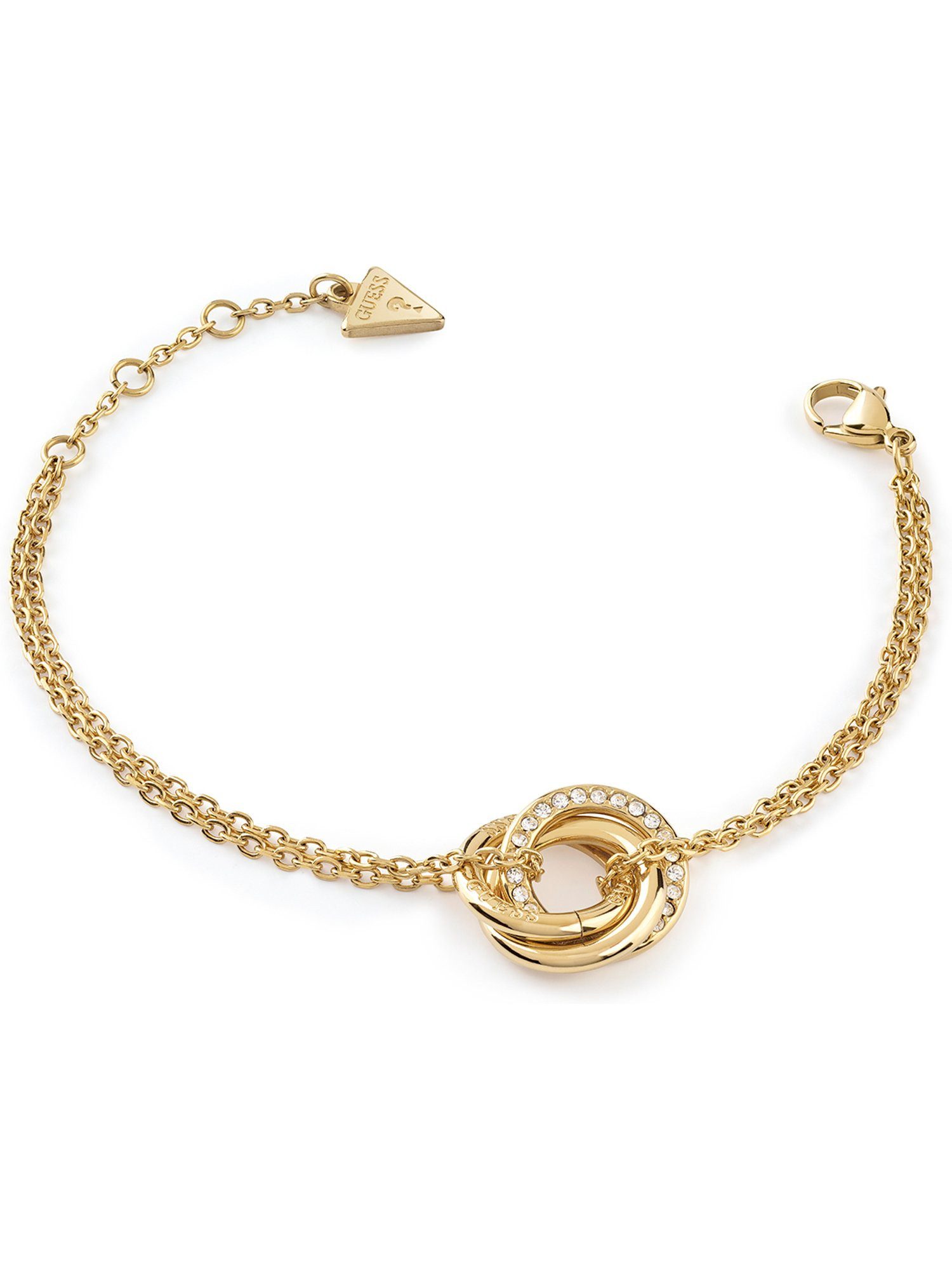 Guess Edelstahlarmband Guess Damen-Armband Edelstahl Kristall, Trendig