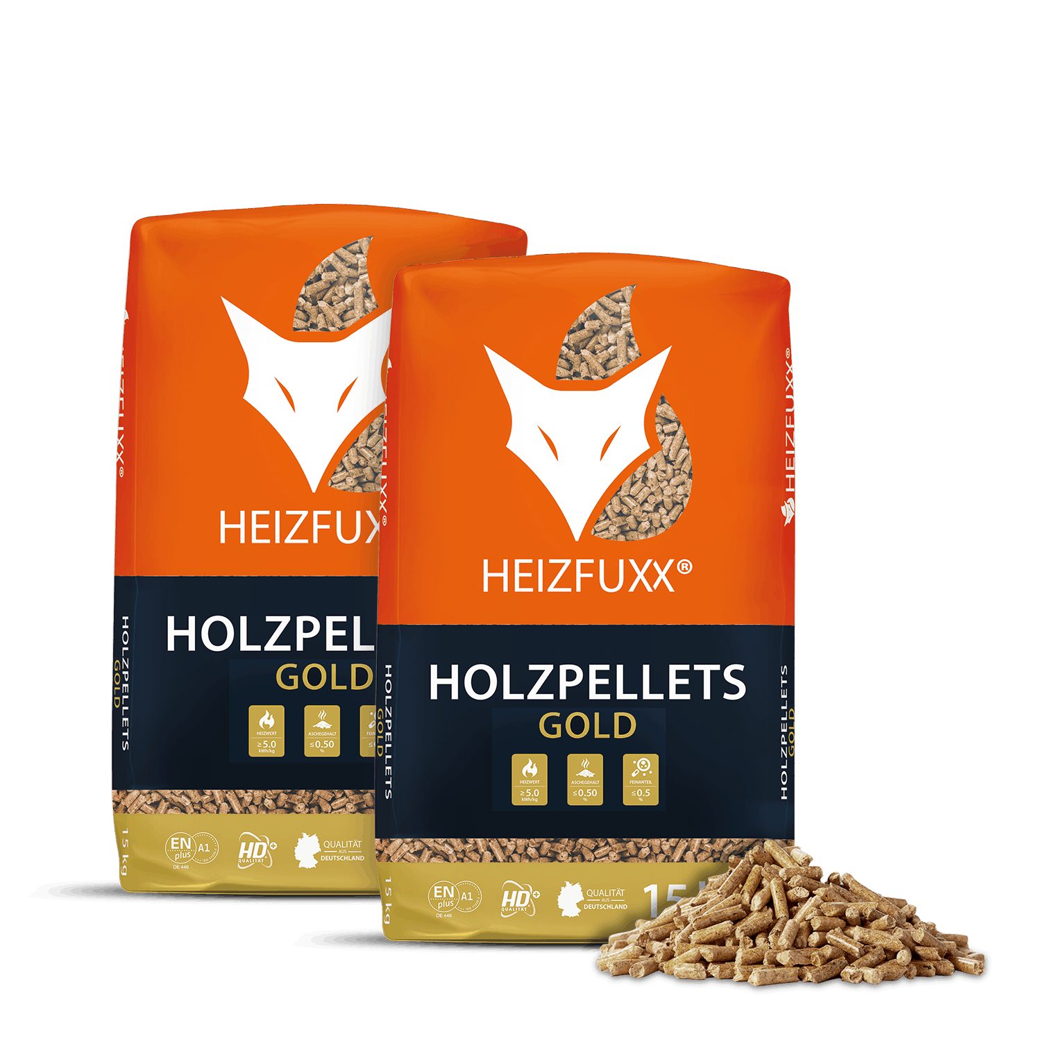 HEIZFUXX Holzpellets, 30 kg, (Paket, 2-St)