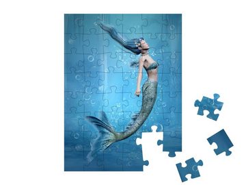 puzzleYOU Puzzle Im Wasser schwebende Meerjungfrau, 48 Puzzleteile, puzzleYOU-Kollektionen 100 Teile, Meerjungfrau