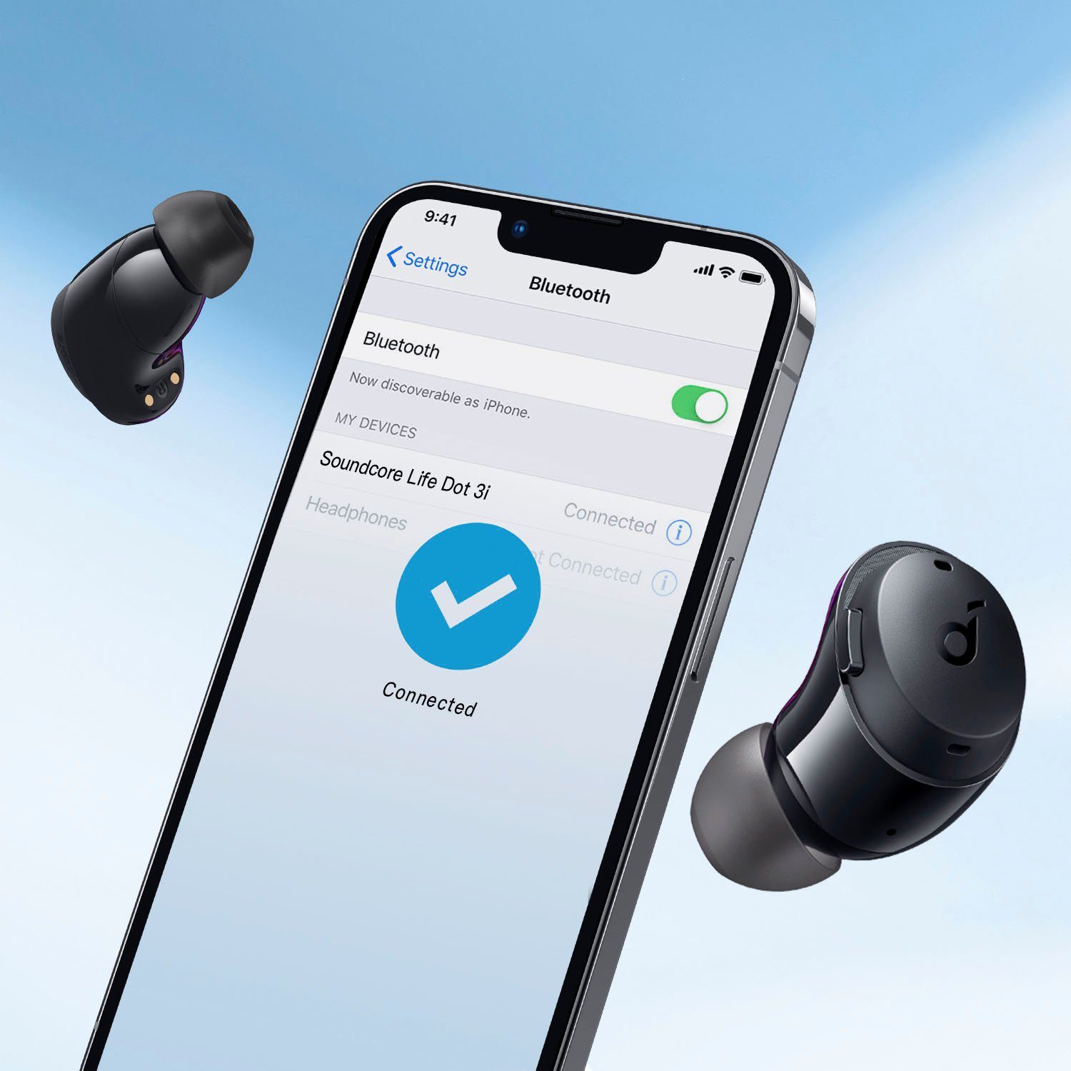 Anker SOUNDCORE Dot 3i Cancelling Bluetooth) Rauschunterdrückung, Headset (Active (ANC), Noise