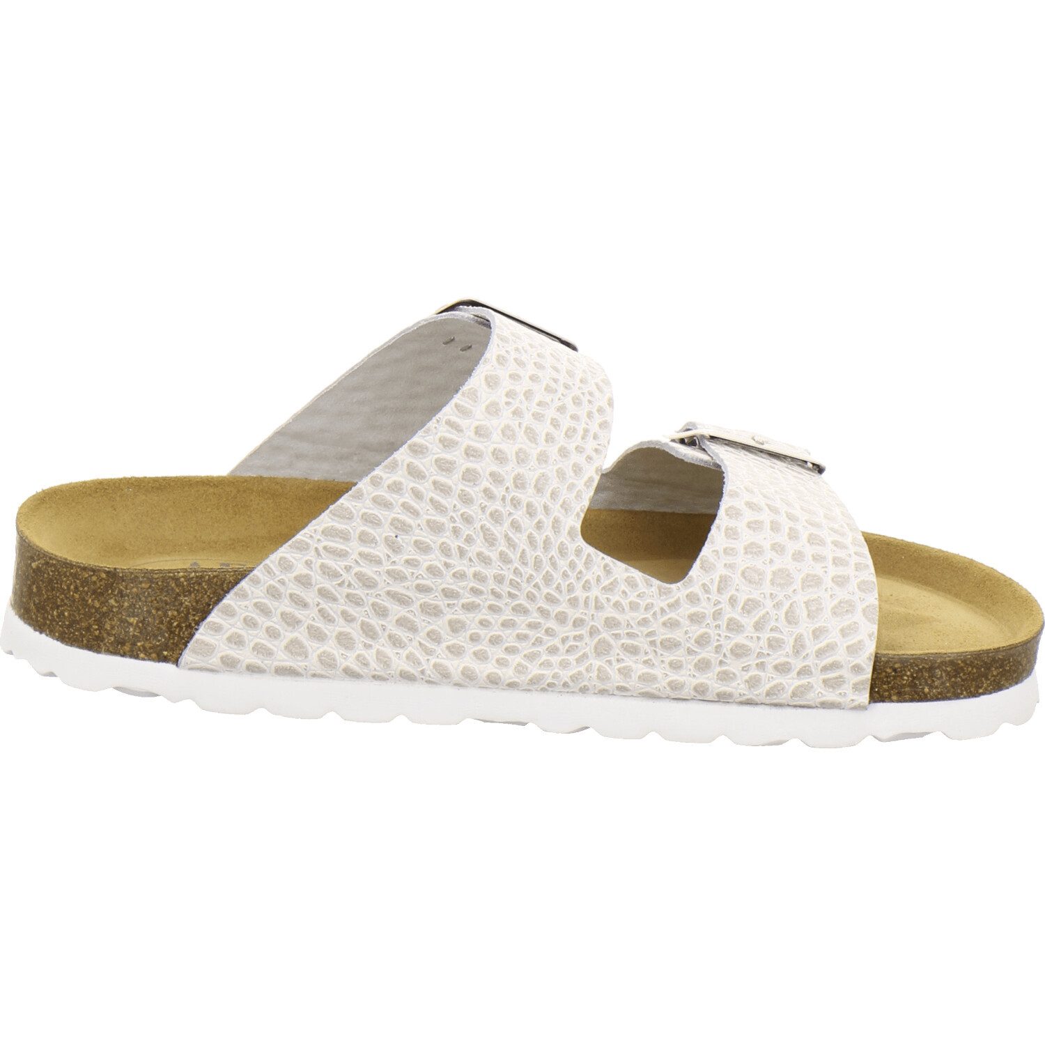AFS-Schuhe 210016 Zweischnaller Pantolette für Damen mit Fußbett, bequeme Sandalen aus Leder