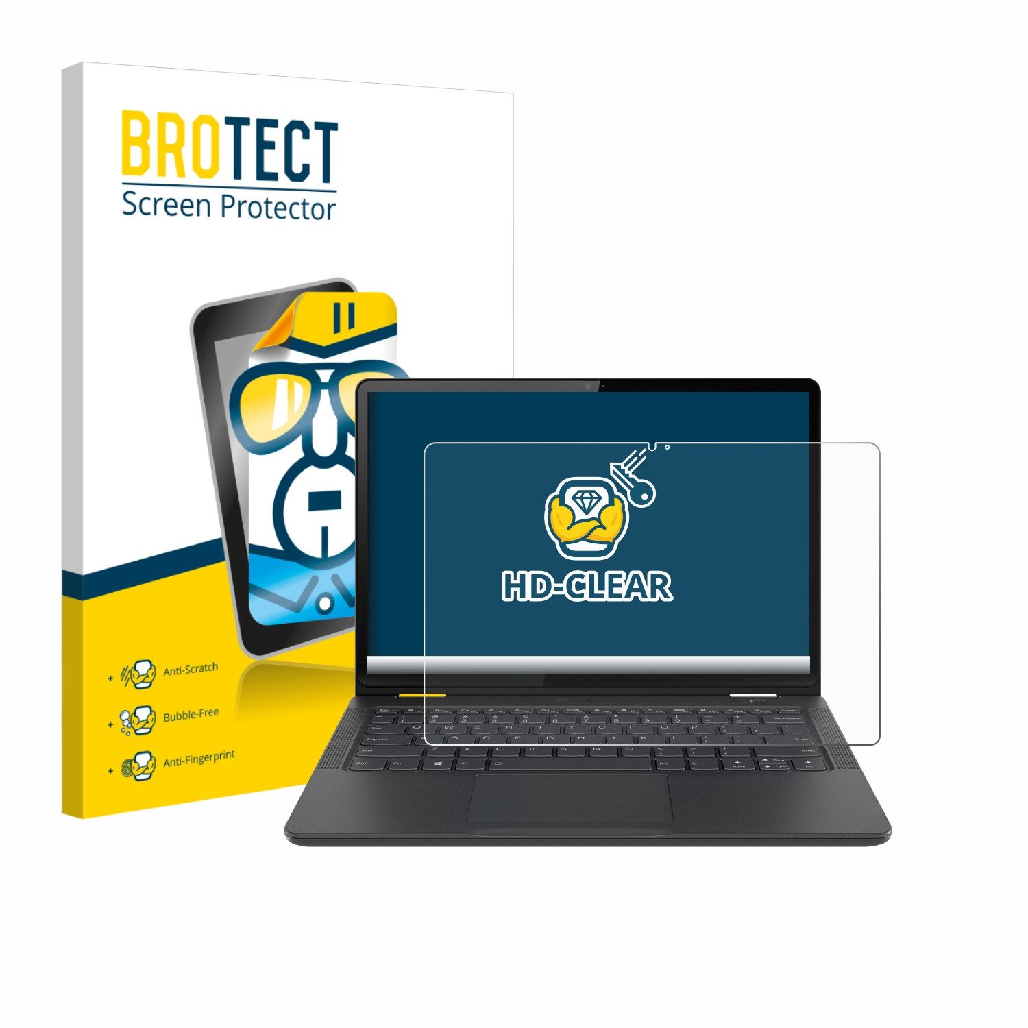 BROTECT Displayschutzfolie Schutzfolie für Lenovo 13w Yoga Gen 2, Displayschutz Schutz Folie Klar Transparent