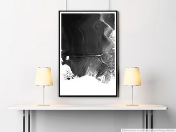 Sinus Art Poster Abstraktes Bild  Schwarz 60x90cm Poster