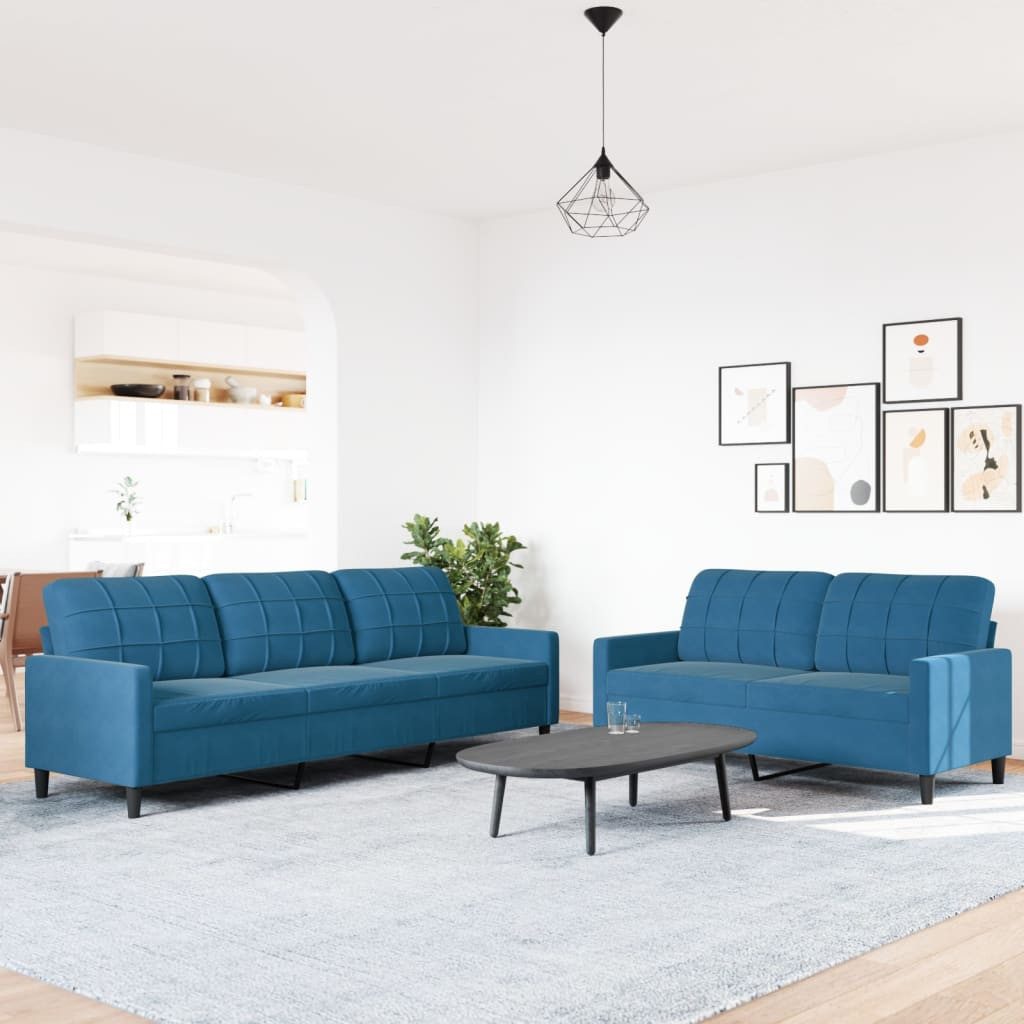 vidaXL Sofa 2-tlg. Sofagarnitur mit Kissen günstig online kaufen