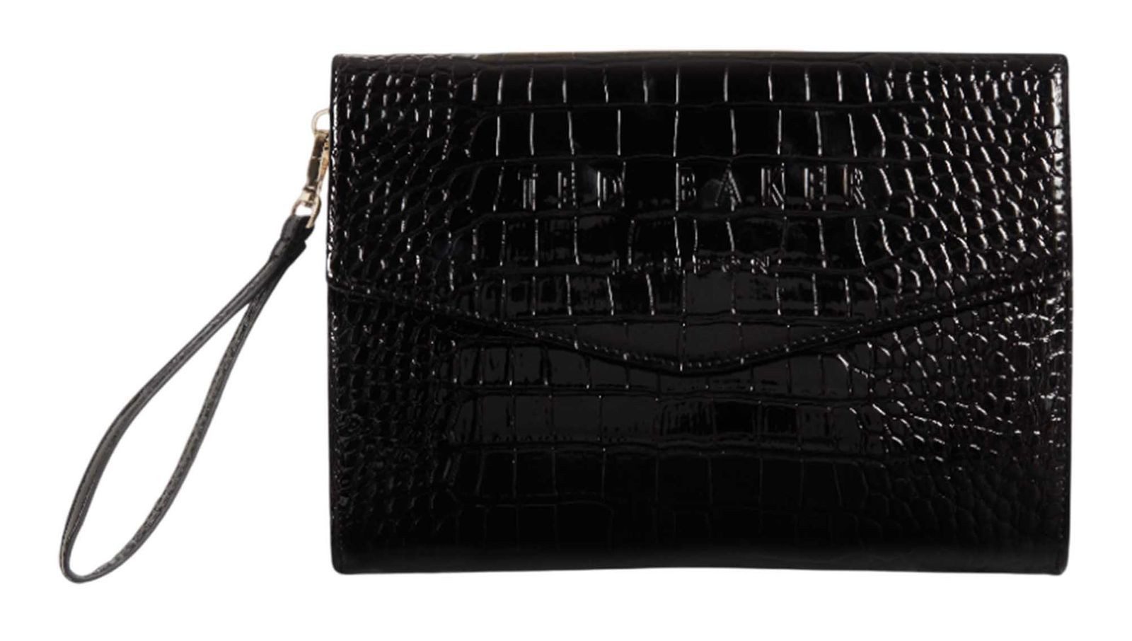 Ted Baker Clutch Crocey Croc Effect Envelope Pouch