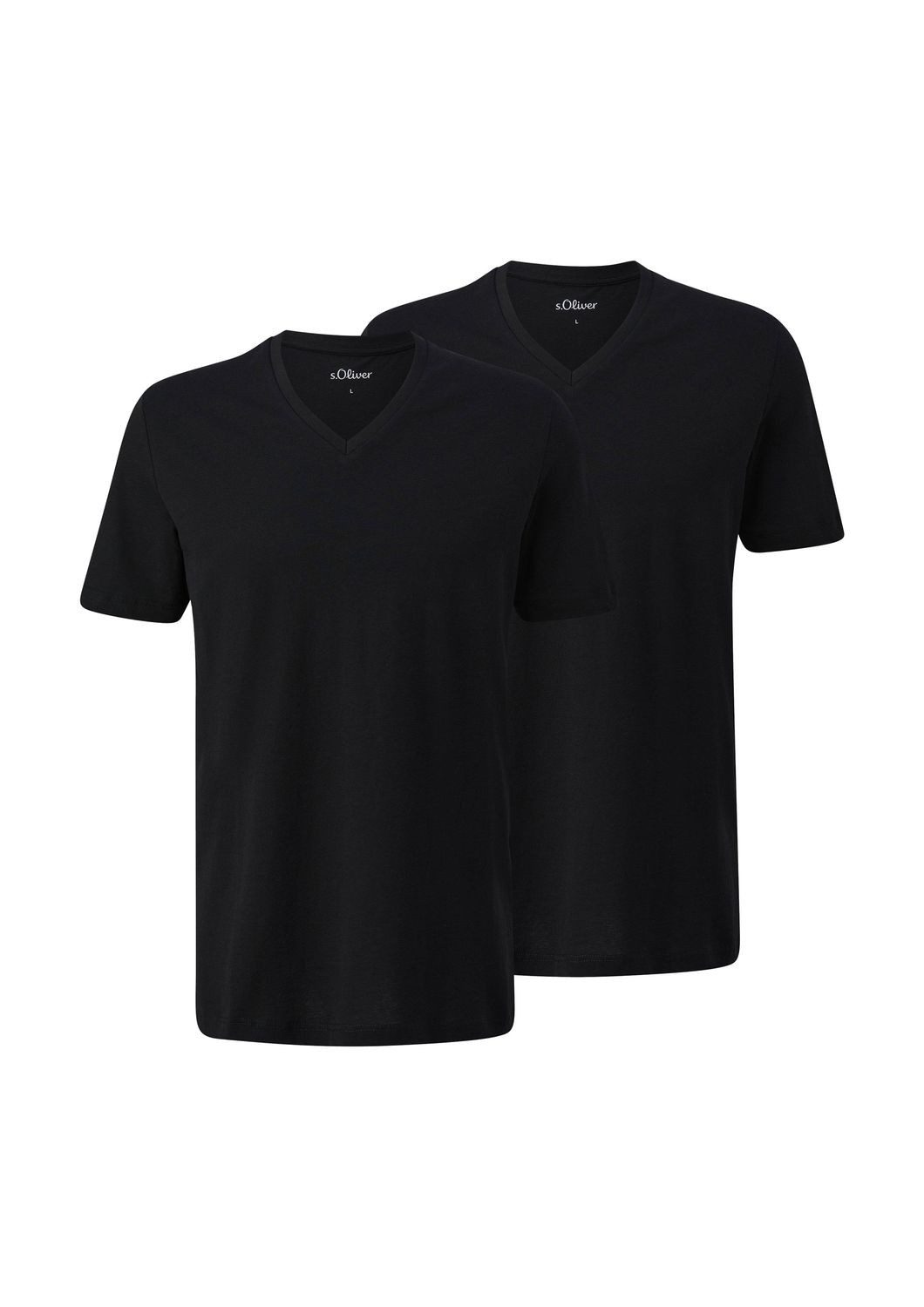 s.Oliver T-Shirt Regular fit (2-tlg) V-Ausschnitt, kurzarm günstig online kaufen