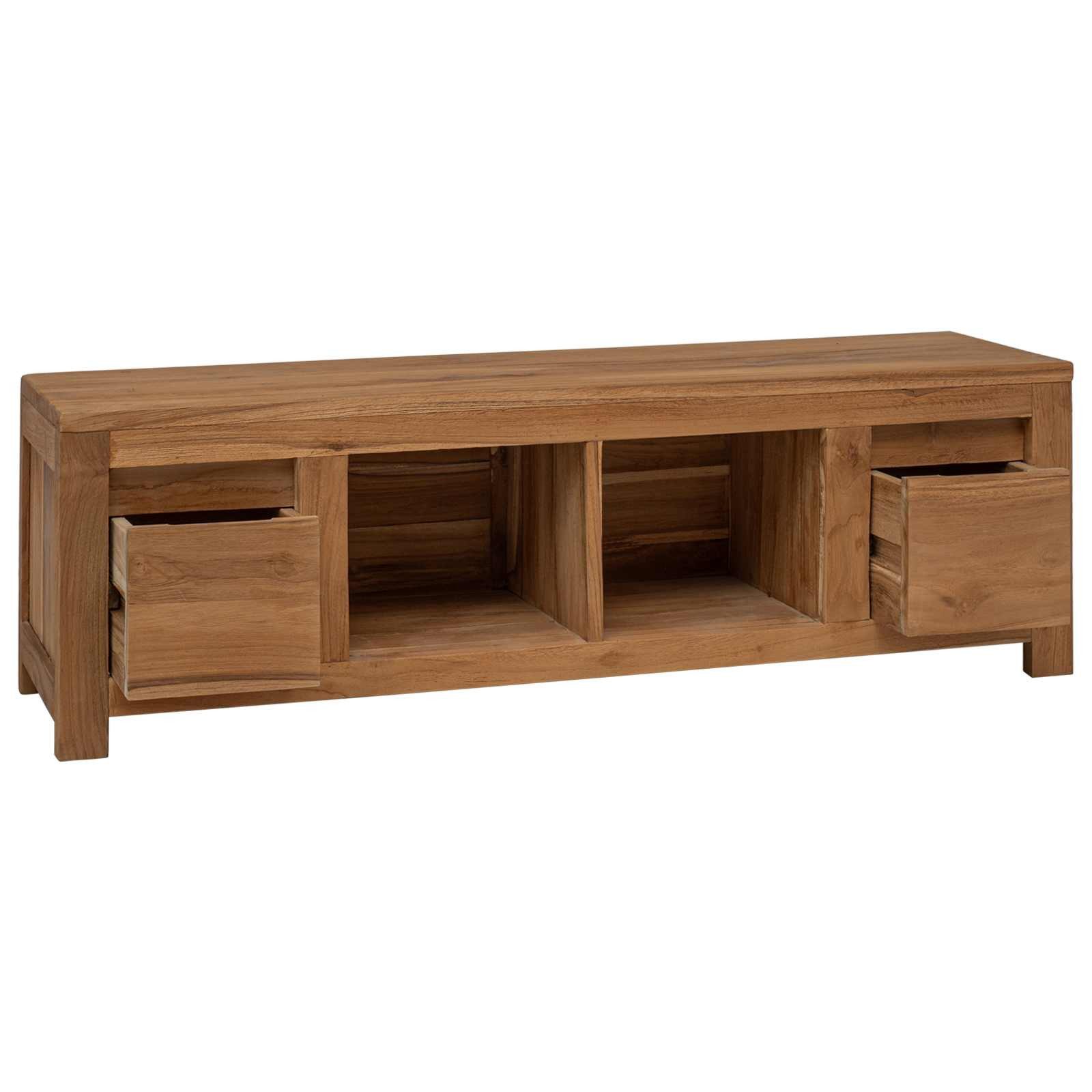 vidaXL TV-Schrank TV-Schränk 110 x 30 x 35 cm Natur Massivholz (1-St)