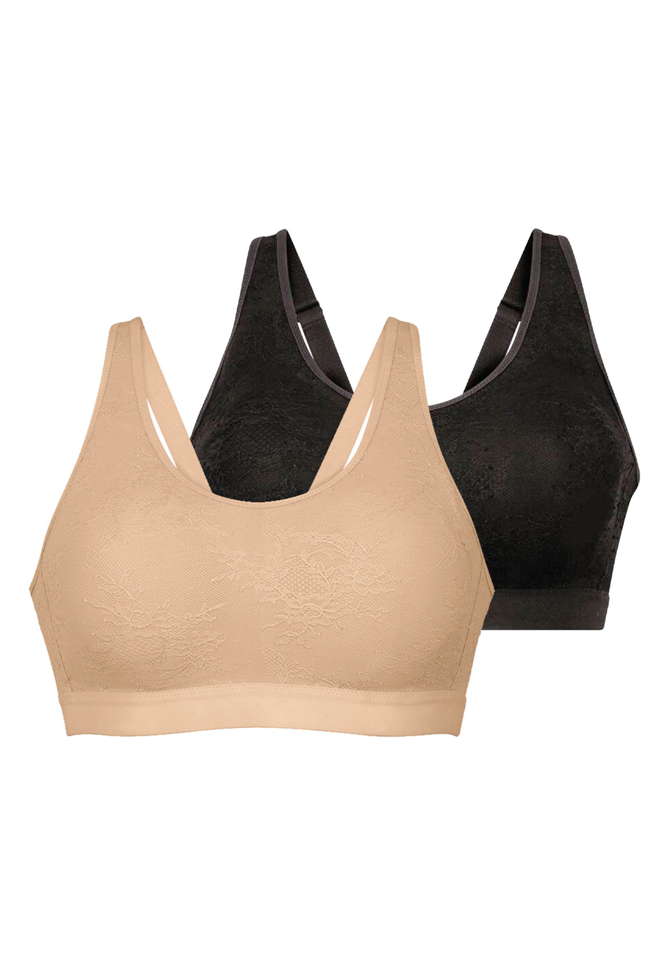 Anita since 1886 Bralette-BH 2er Pack Essential Lace Prothesen BH (Spar-Set, 2-tlg) Bralette - Atmungsaktiv - Herausnehmbare, atmungsaktive Pads