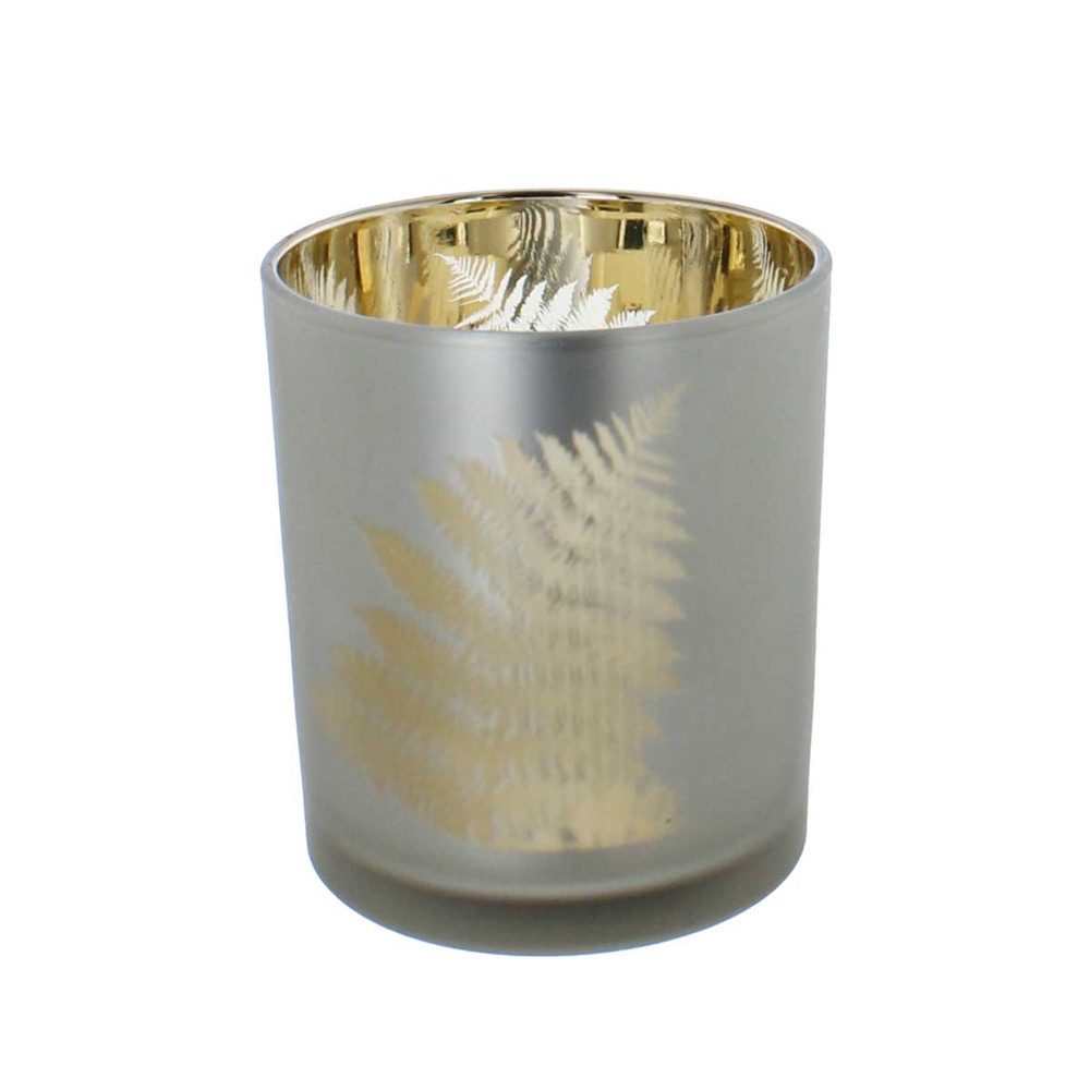 MICA Dekolicht Windlicht - Blatt - grün - ca. 9 x 10 cm