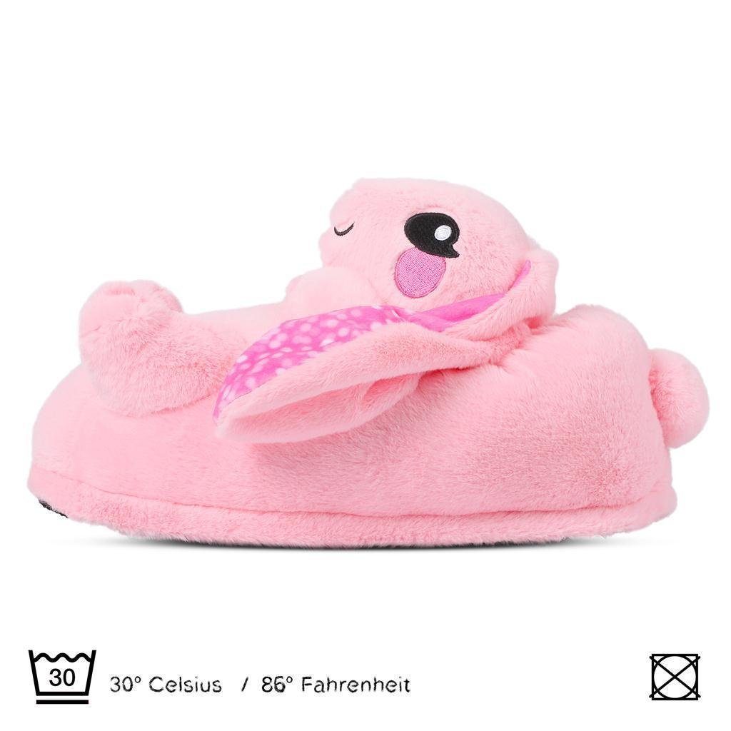 Corimori Tier Pantoffeln für Erwachsene Einheitsgröße 34-44 Plüsch Hausschuhe (Packung, Geschenk) EU Einheitsgröße 34-44, Bonnie der Hase, für Kinder und Erwachsene