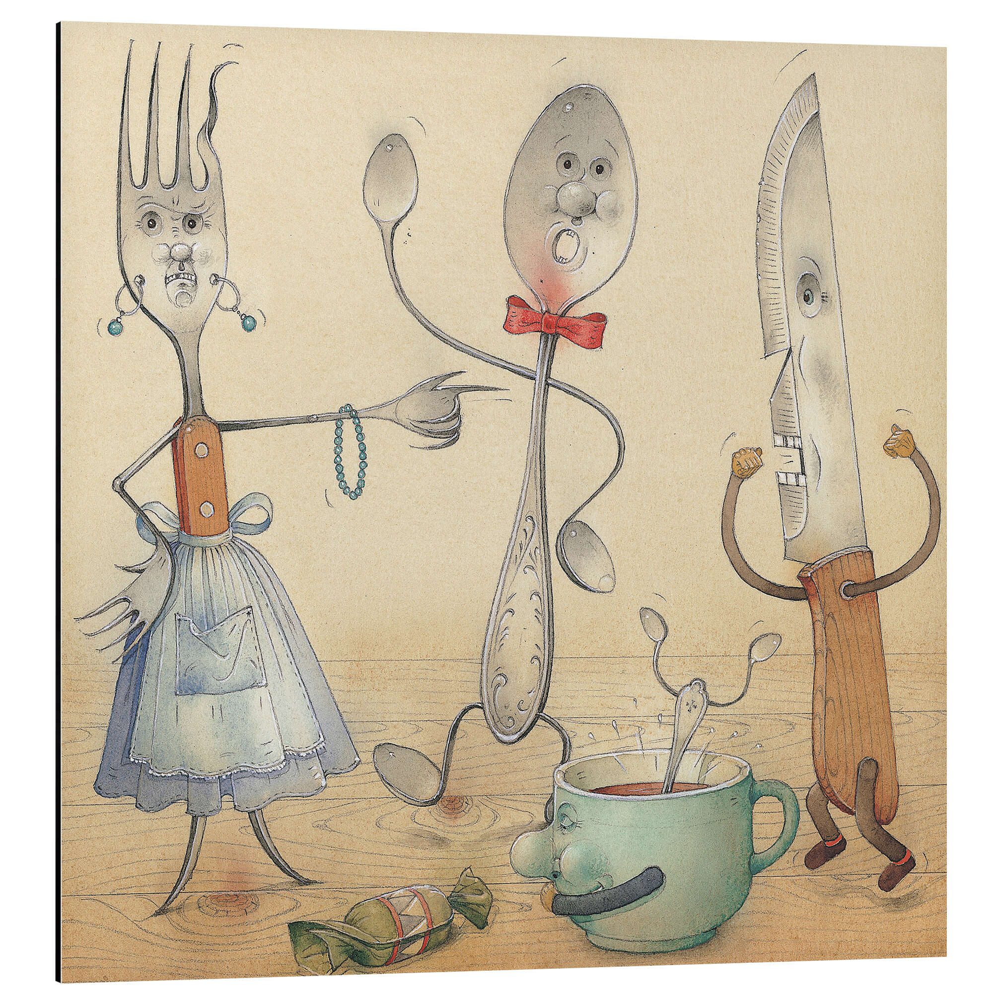 Posterlounge Wandbild Der Streit, 2003, Kestutis Kasparavicius, erhältlich als Poster, Leinwandbild, Wandsticker oder Acrylglasbild