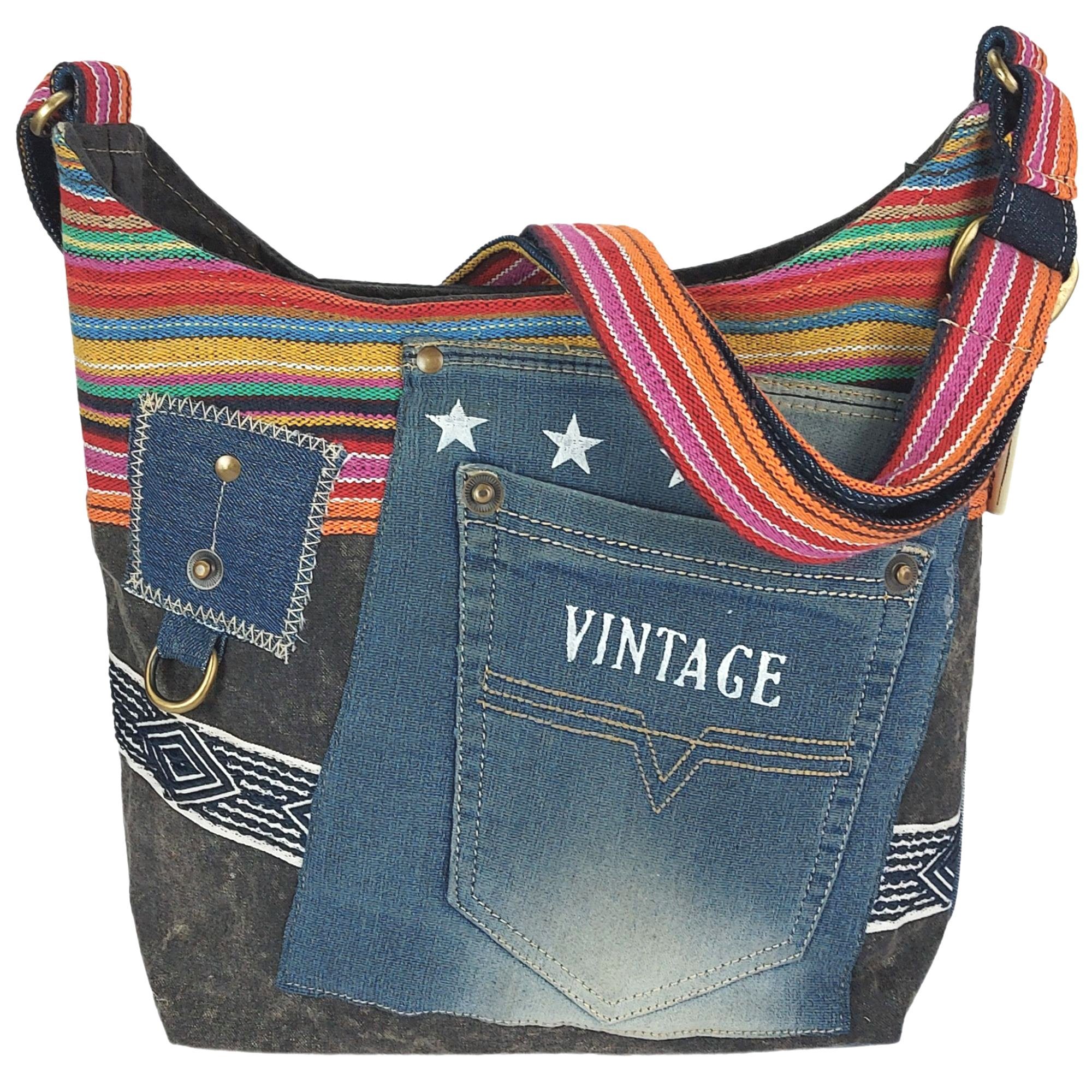 Sunsa Umhängetasche Damentasche. Nachhaltig Hobo Bag. Crossbody Schultertas günstig online kaufen