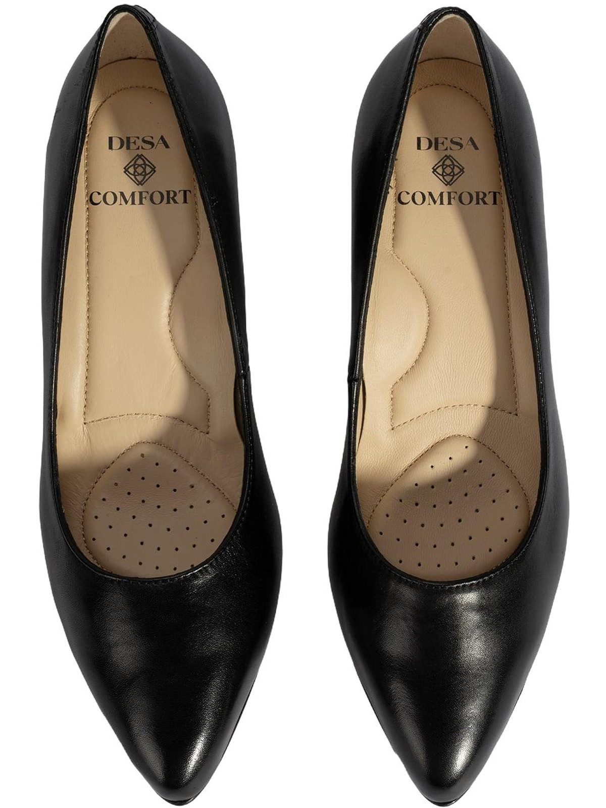 Desa Damen-Slipper – Obermaterial aus Lackleder, zum Hineinschlüpfen, Bloc Pumps