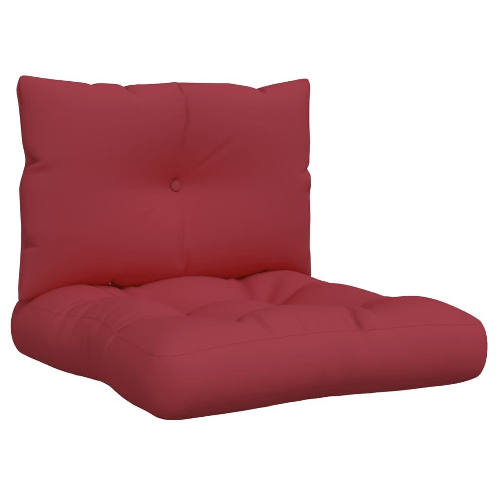vidaXL Sitzauflage Palettenkissen 2-tlg. Weinrot Stoff, günstig online kaufen