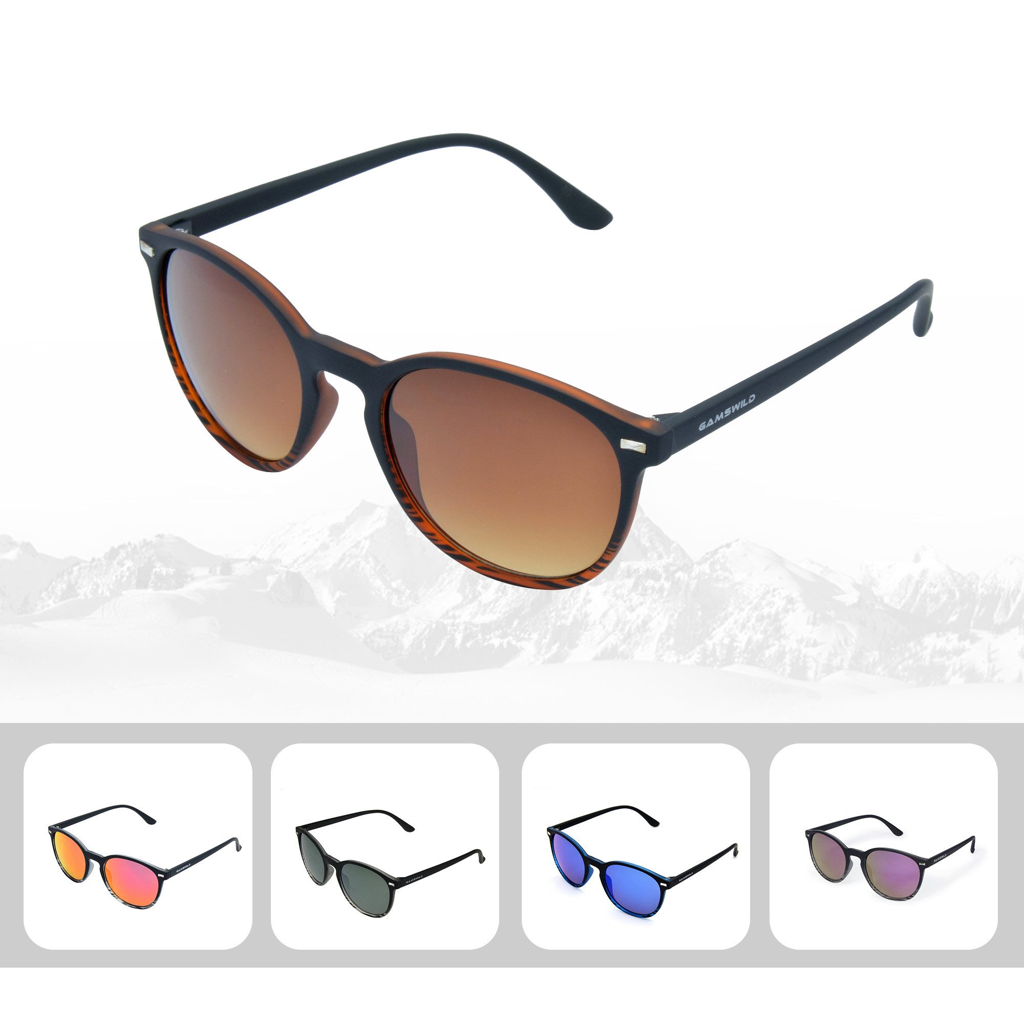 Sonnenbrille UV400 NEU "TR90 Qualität" GAMSSTYLE Modebrille Softtouch verspiegelt