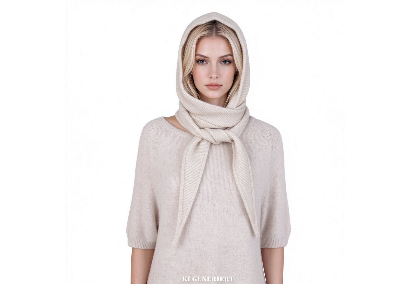 MIRROSI Strickmütze Damen BALACLAVA Schal Kapuzenschal 2 in 1