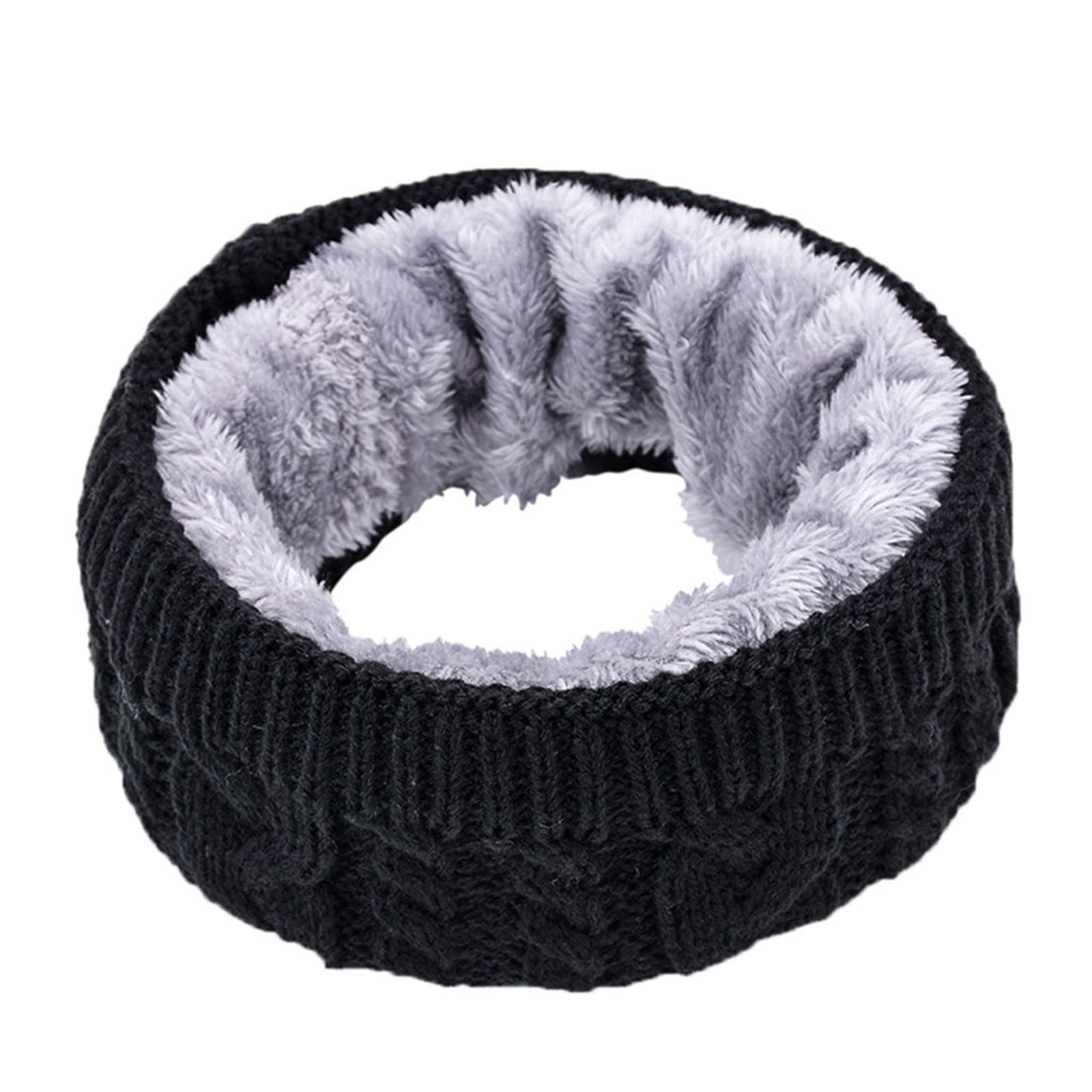 Coonoor Halswärmer Fleece Halswärmer Winddicht Thermo Gestrickt Schlauchschal, für Herren Damen Dicker Winter Kaltes Wetter Gestrickter Kreis Schal