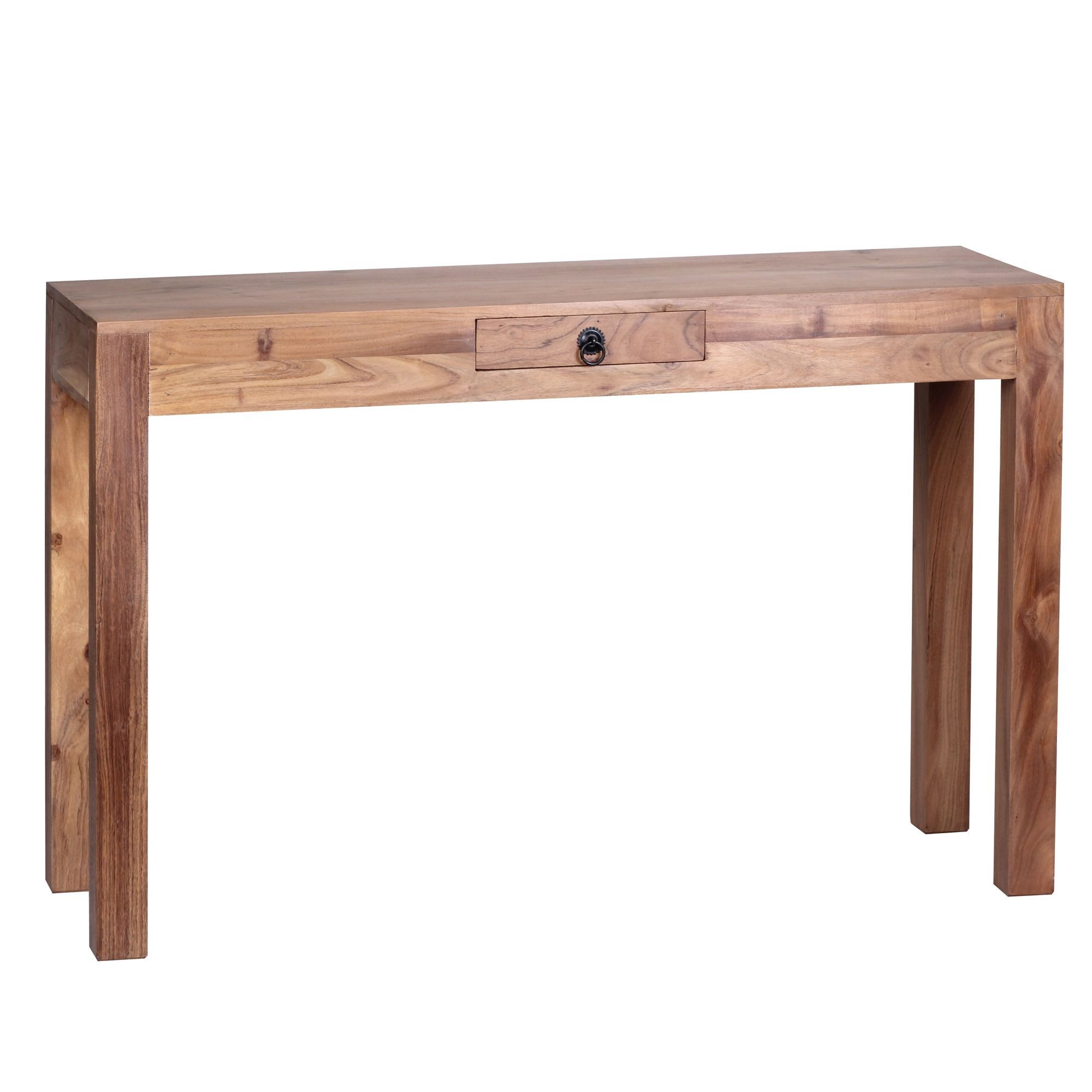 FINEBUY Konsolentisch SuVa2402_1 (Rechteckig Schub, Akazie günstig online kaufen
