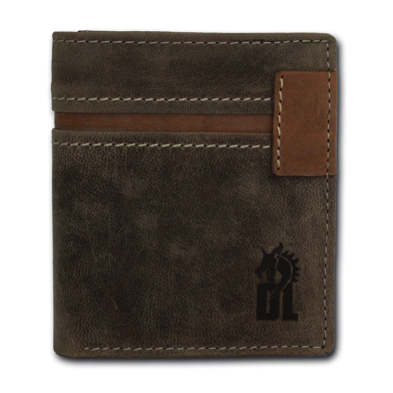 DrachenLeder Geldbörse DrachenLeder Herren Portemonnaie Börse (Portemonnaie, Portemonnaie), Herren Geldbörse Echtleder Größe ca. 8,5cm, braun, hellbraun, Serie Ma