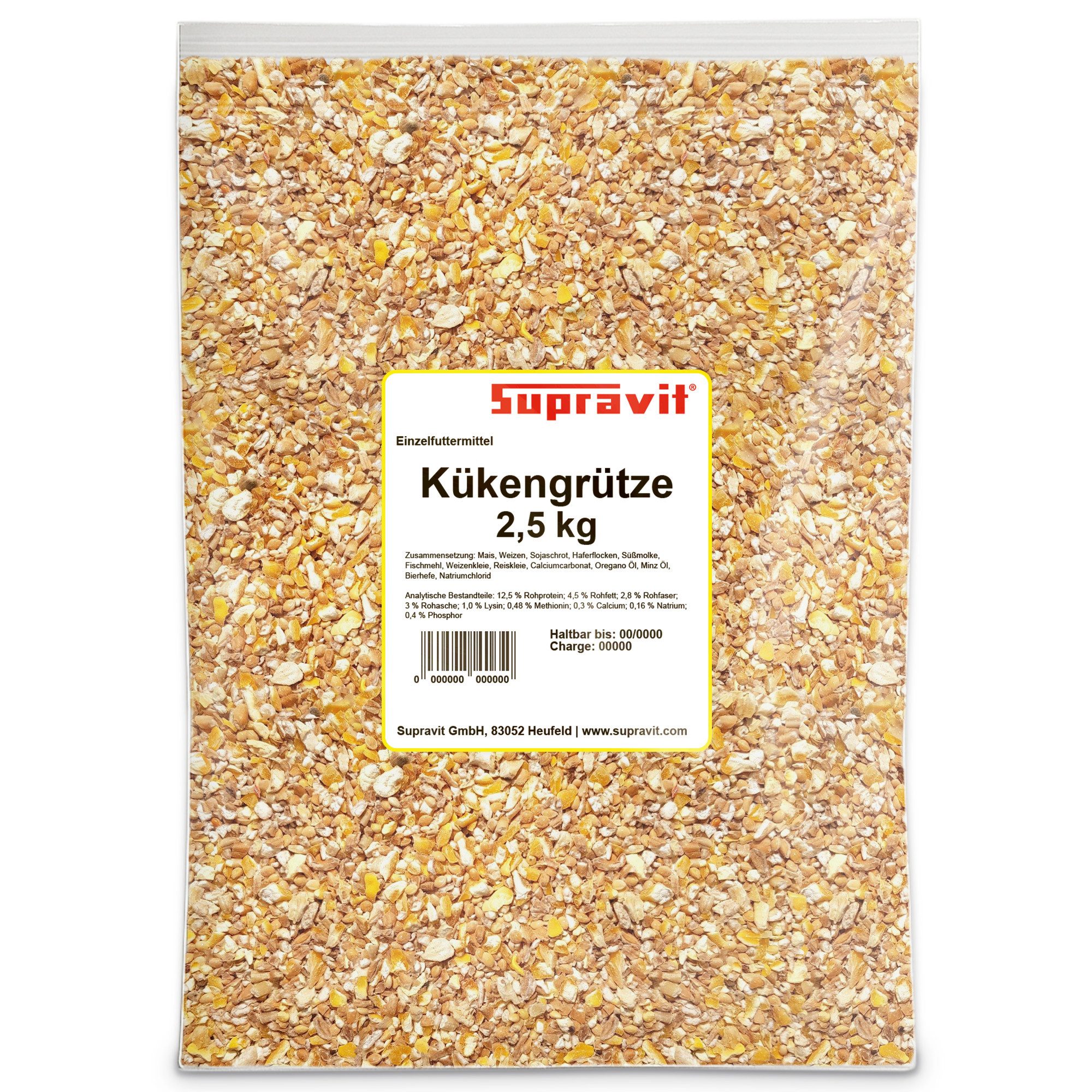 Supravit Kükengrütze Hochwertiges Ergänzungsfutter für Küken von 0–6 Wochen, Ergänzungsfutter für: Nutz-/ Wildtier von Supravit