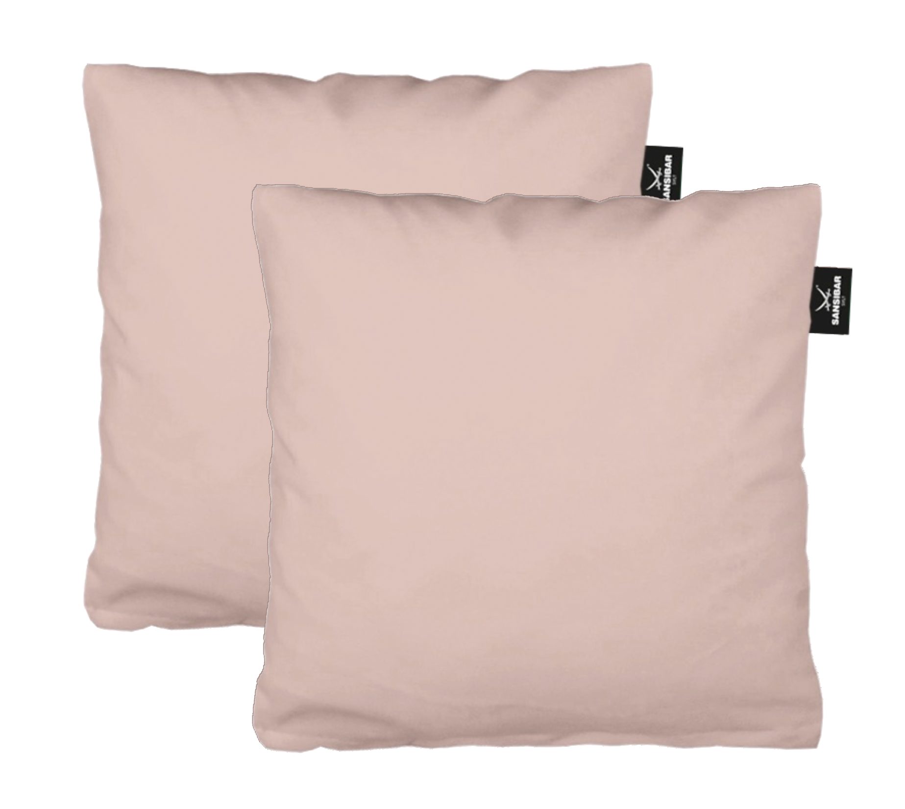 Kissenbezug 2er Set Uni Jersey Kissenhülle, 80x80 cm, edlem Sansibar Steg-Fähnchen, Sansibar Sylt, 2er Set, perfekter, faltenfreier Sitz, Antipilling Ausrüstung rosé