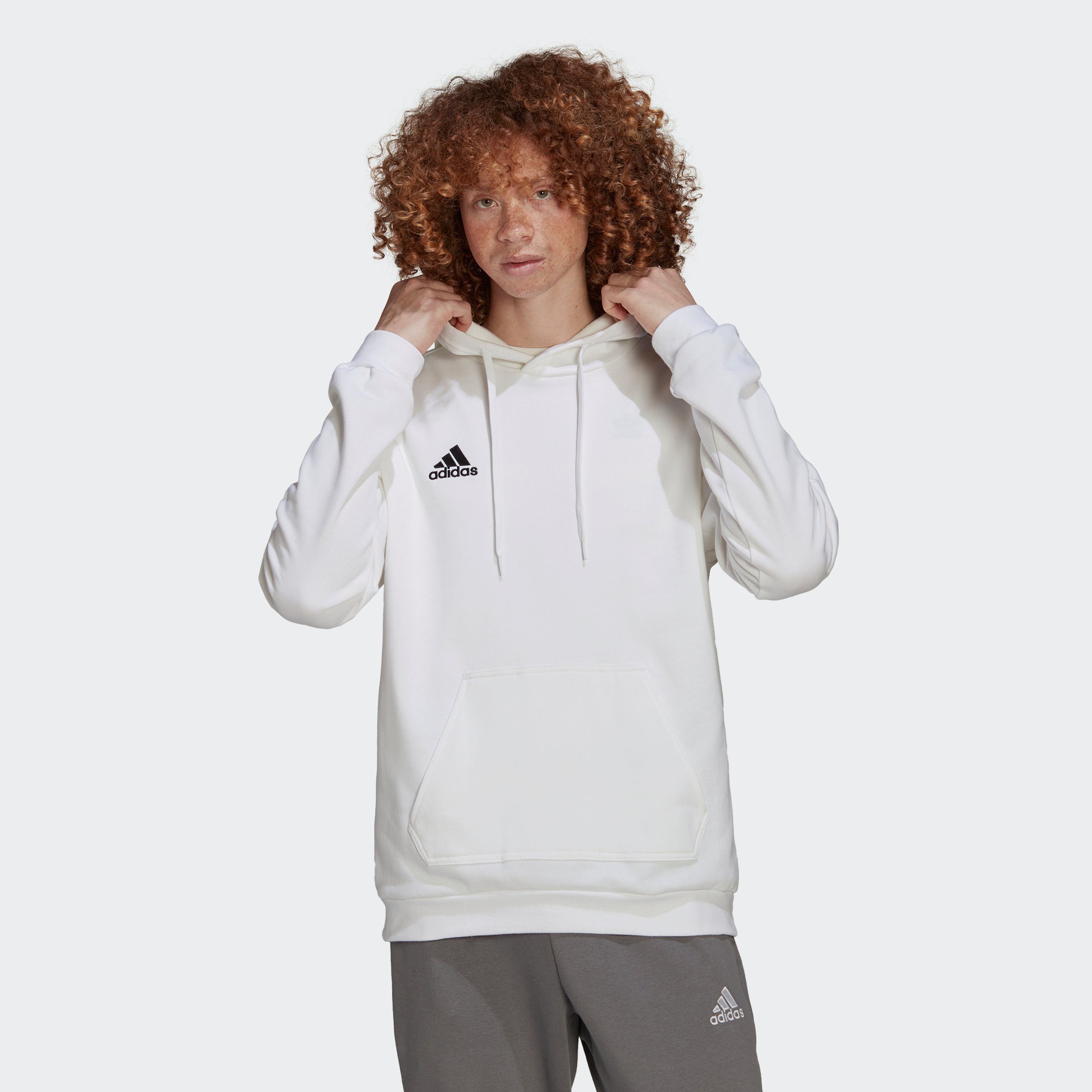 adidas HOODY ENT22 Kapuzensweatshirt WHITE/BLACK Performance